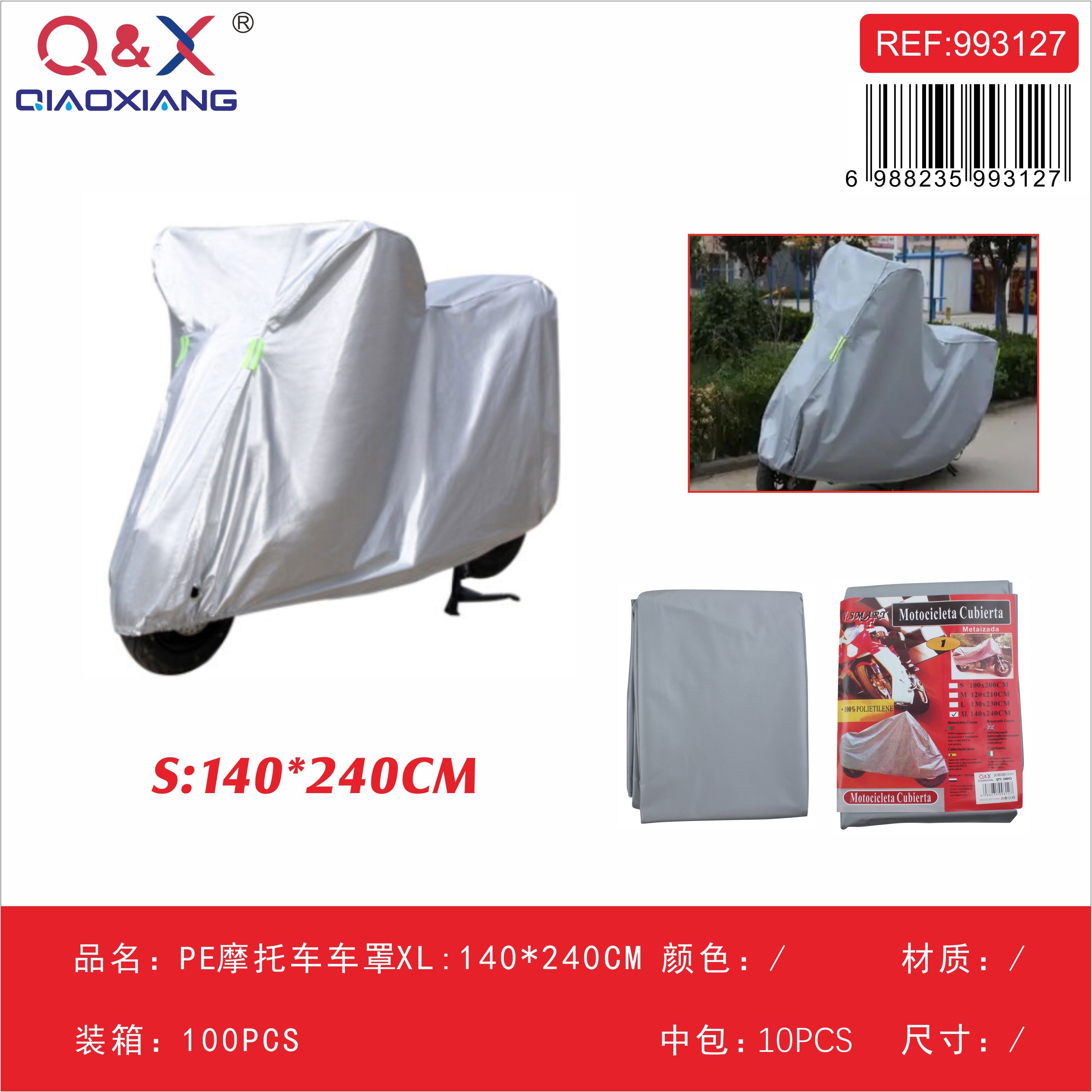Cubierta para motocicleta PE, talla XL – 140 × 240 cm