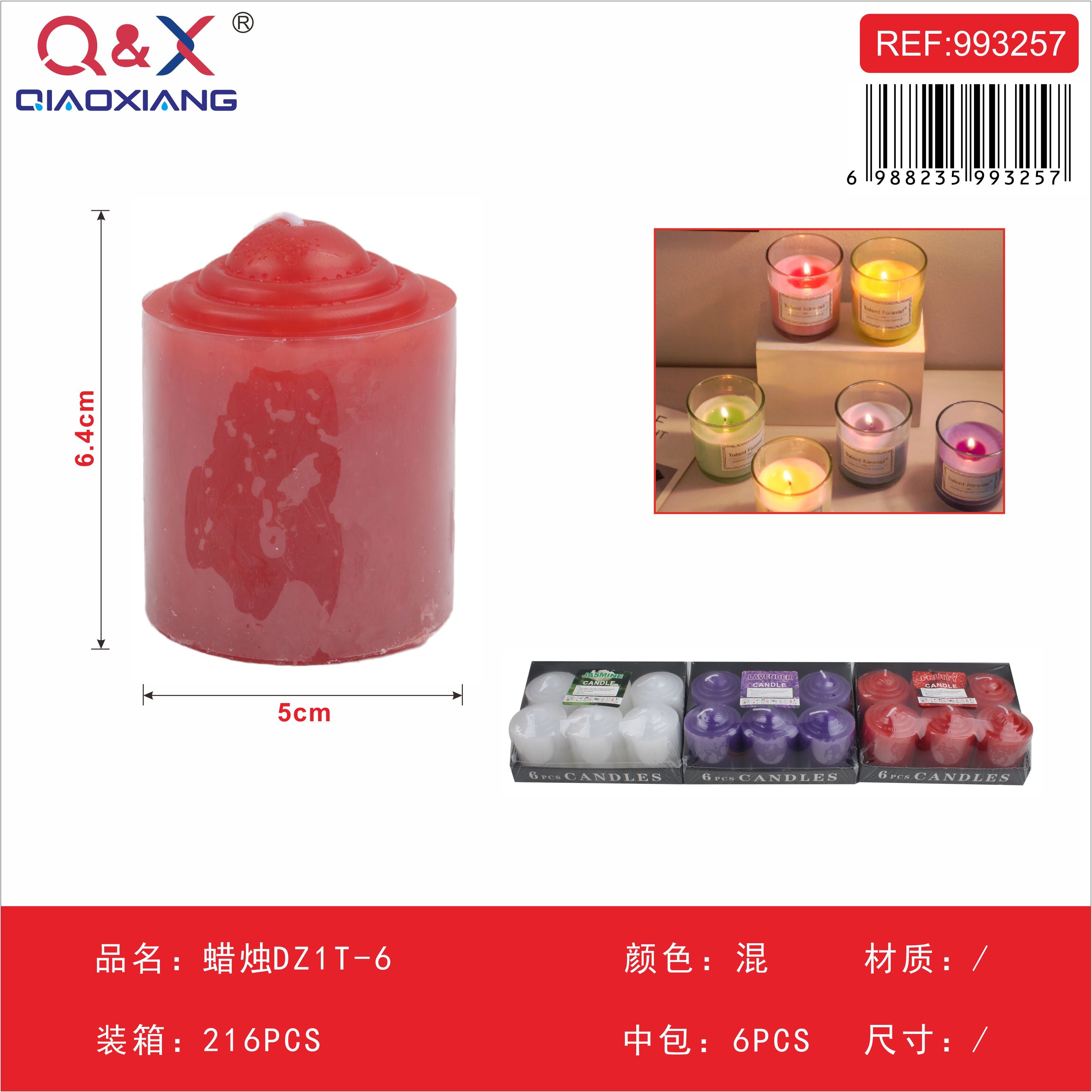 Vela decorativa pack x6 – DZ1T-6