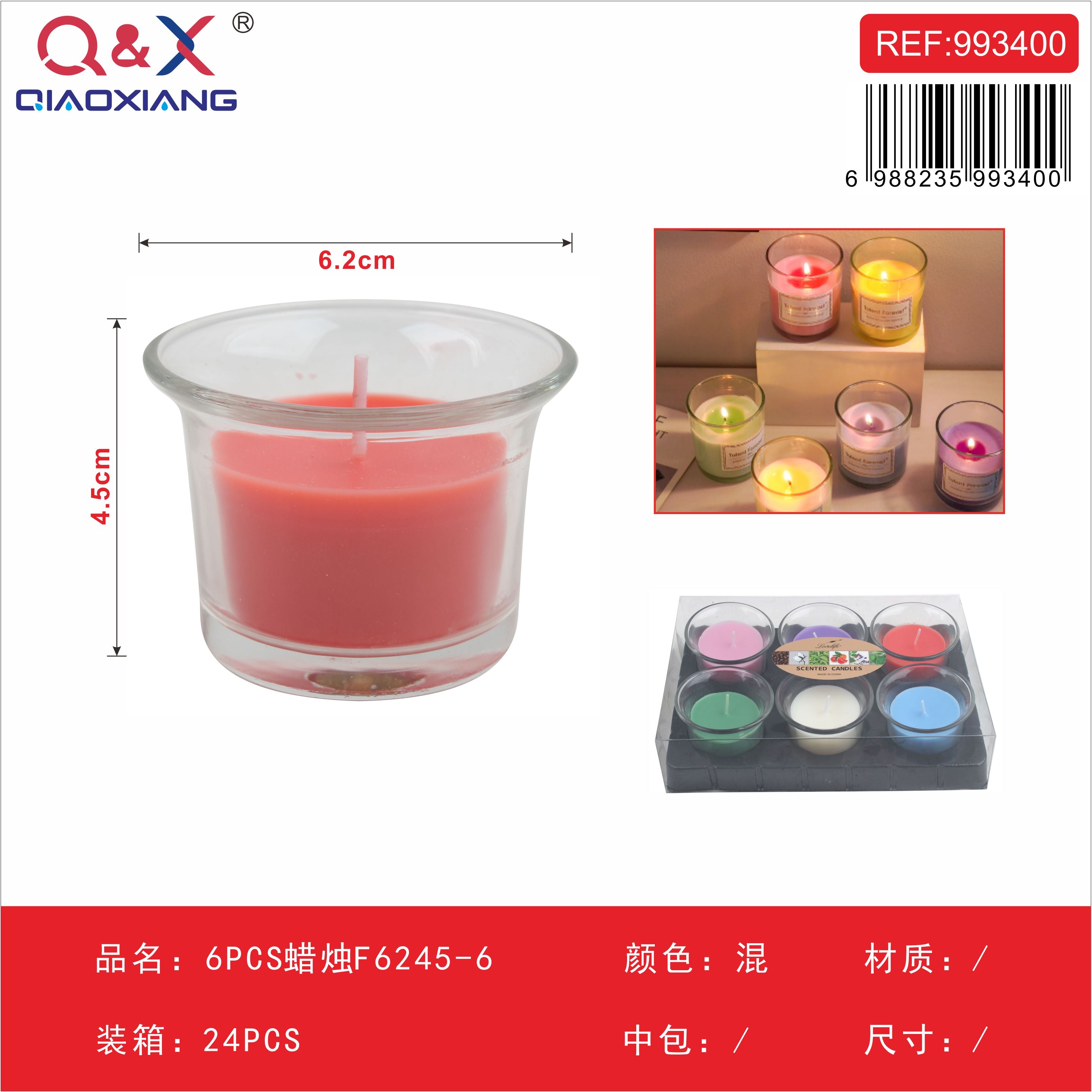 Vela decorativa pack x6 – F6245-6