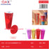 Vaso con bombilla diseño durián 720 ml modelo ZSB-020094