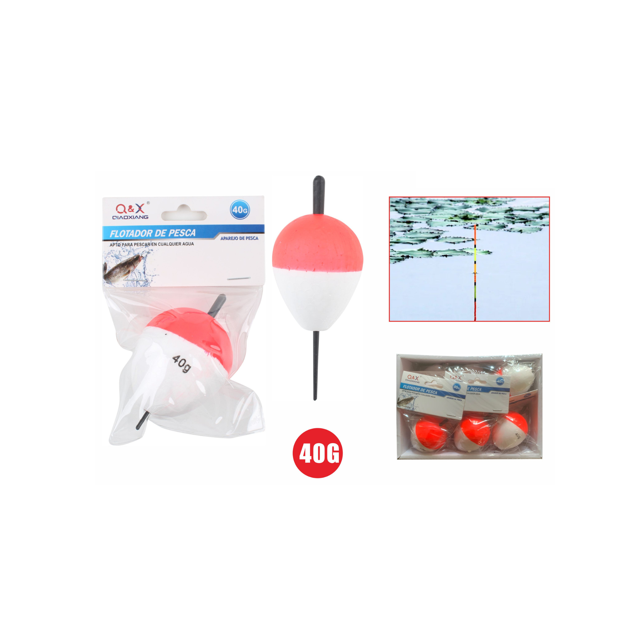 Flotador EVA rojo y blanco 40 g