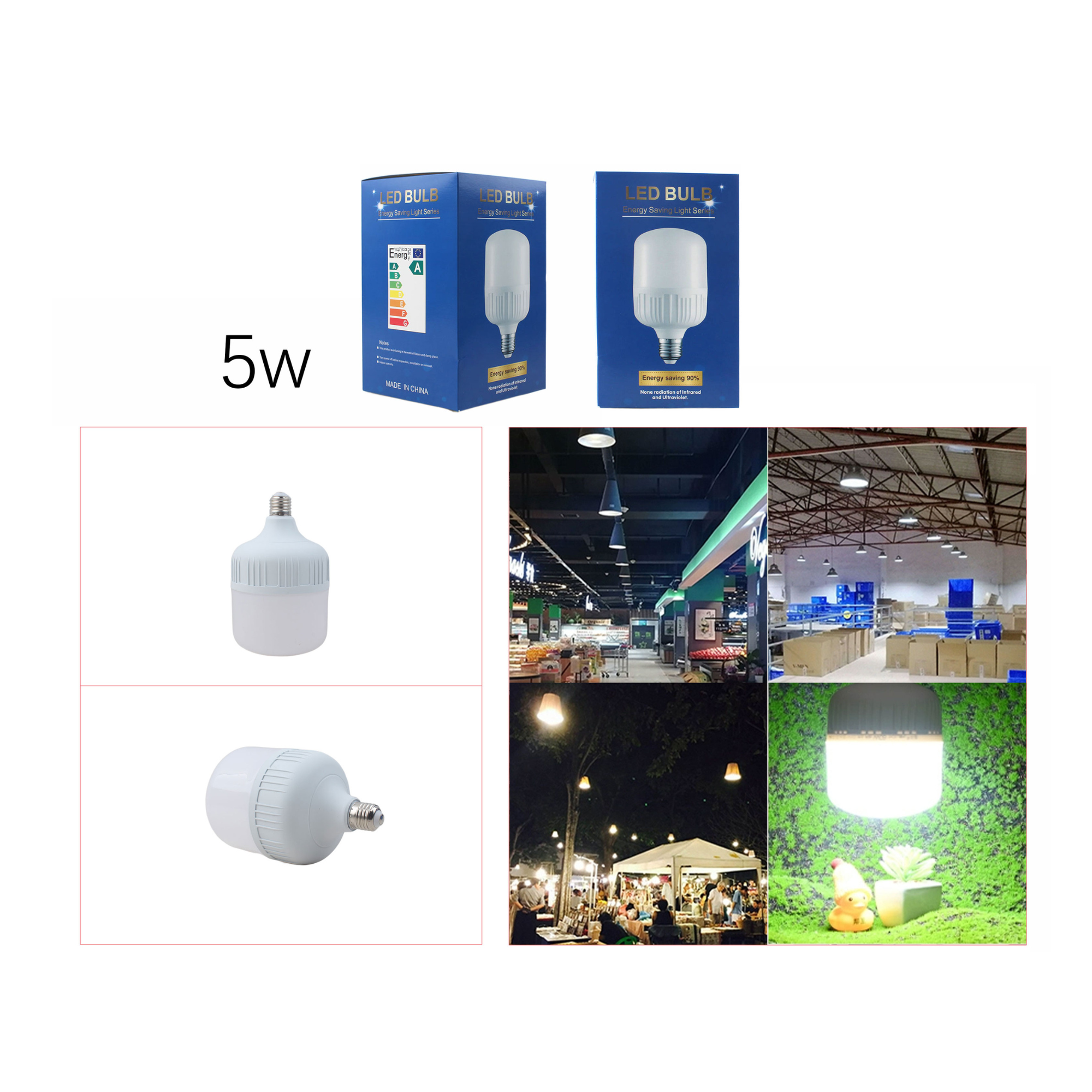 Lámpara Ahorradora De Energía Gaofushuai (Led) 5W