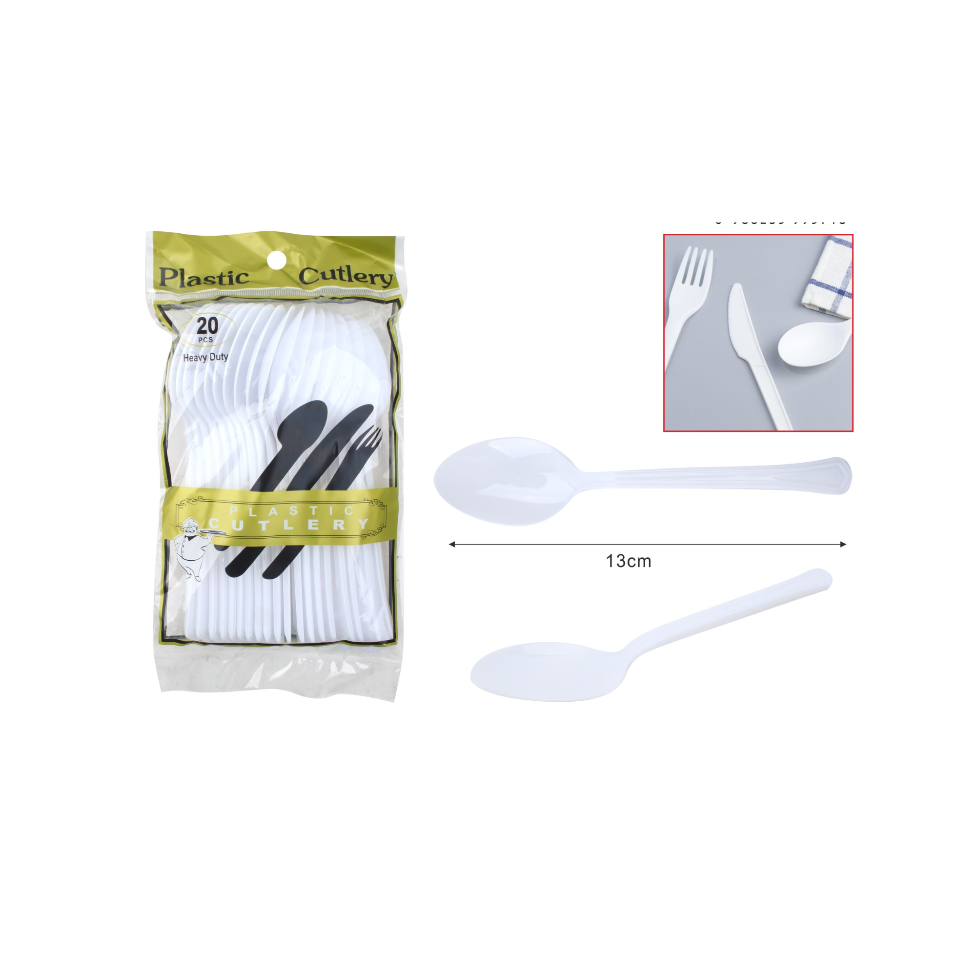 ?? Cubiertos Plásticos Desechables  20 piezas