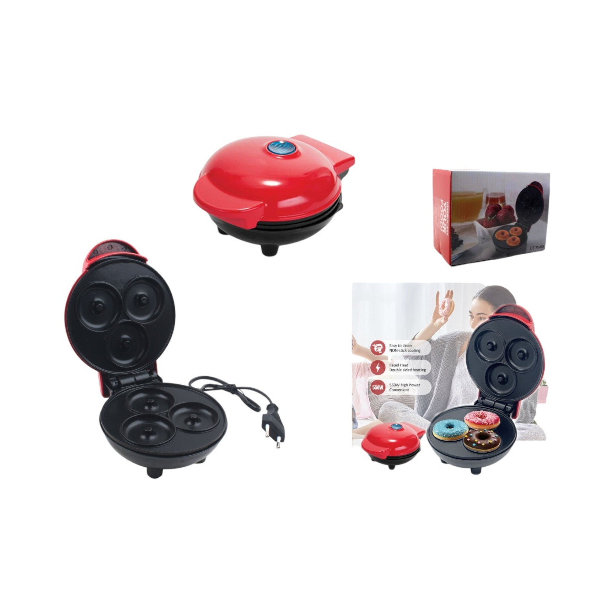 ?? Mini Donera Eléctrica 3 Cavidades  550W