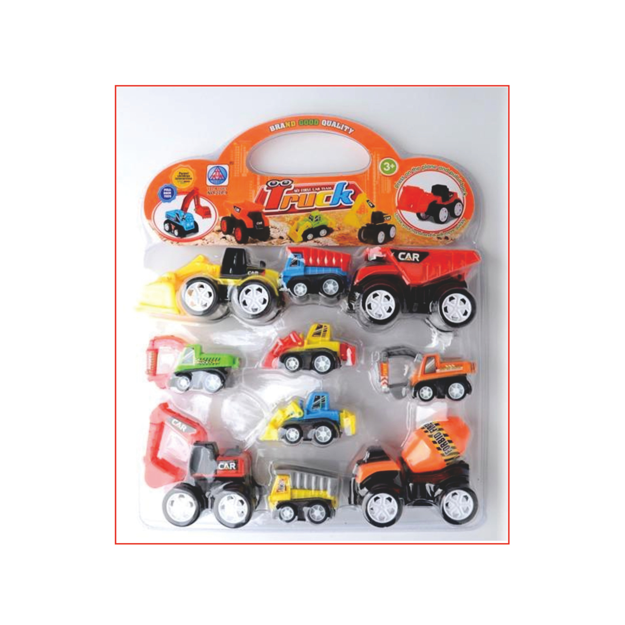 Set de Camiones de Juguete con Retroceso