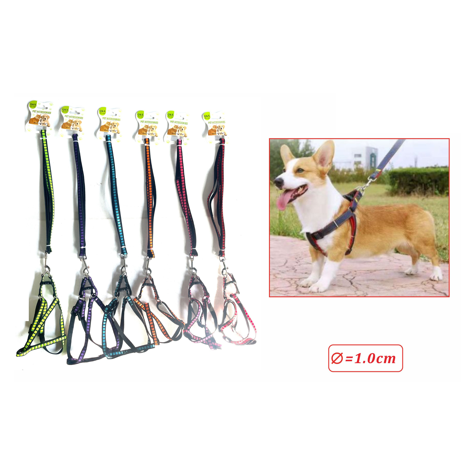 Arnés Reflectante Delgado para Perros