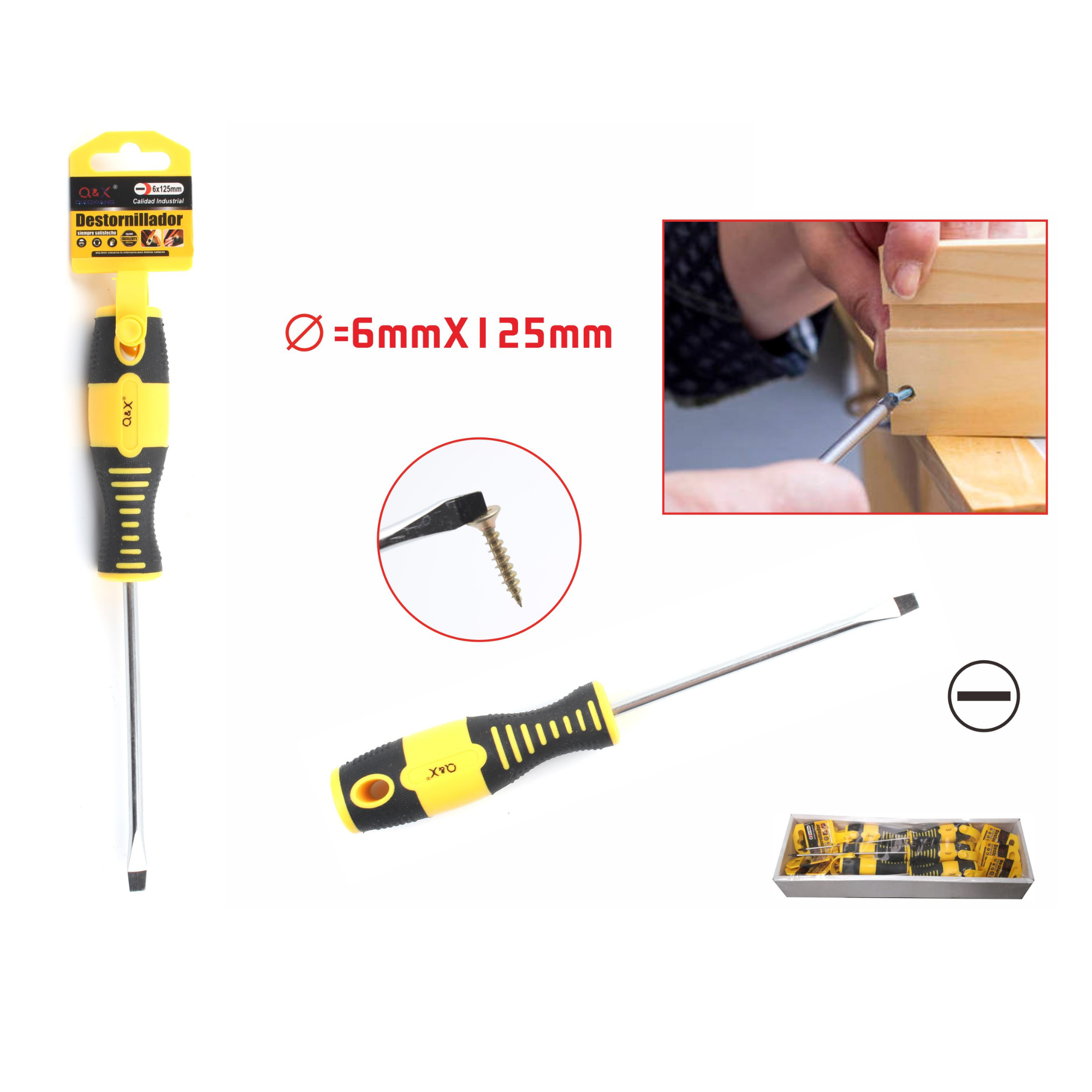 Destornillador de Punta Plana 6x125mm