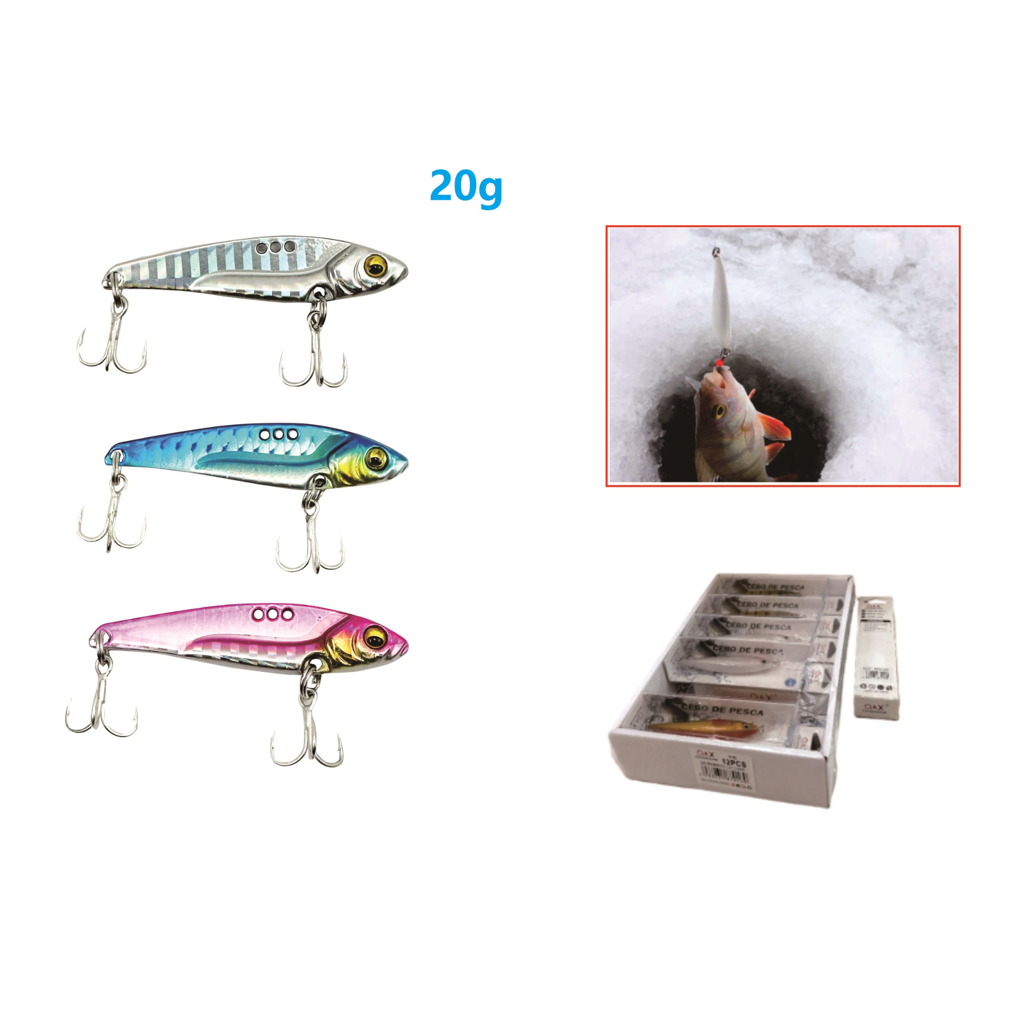 Señuelo de Pesca VIB Metálico 20g