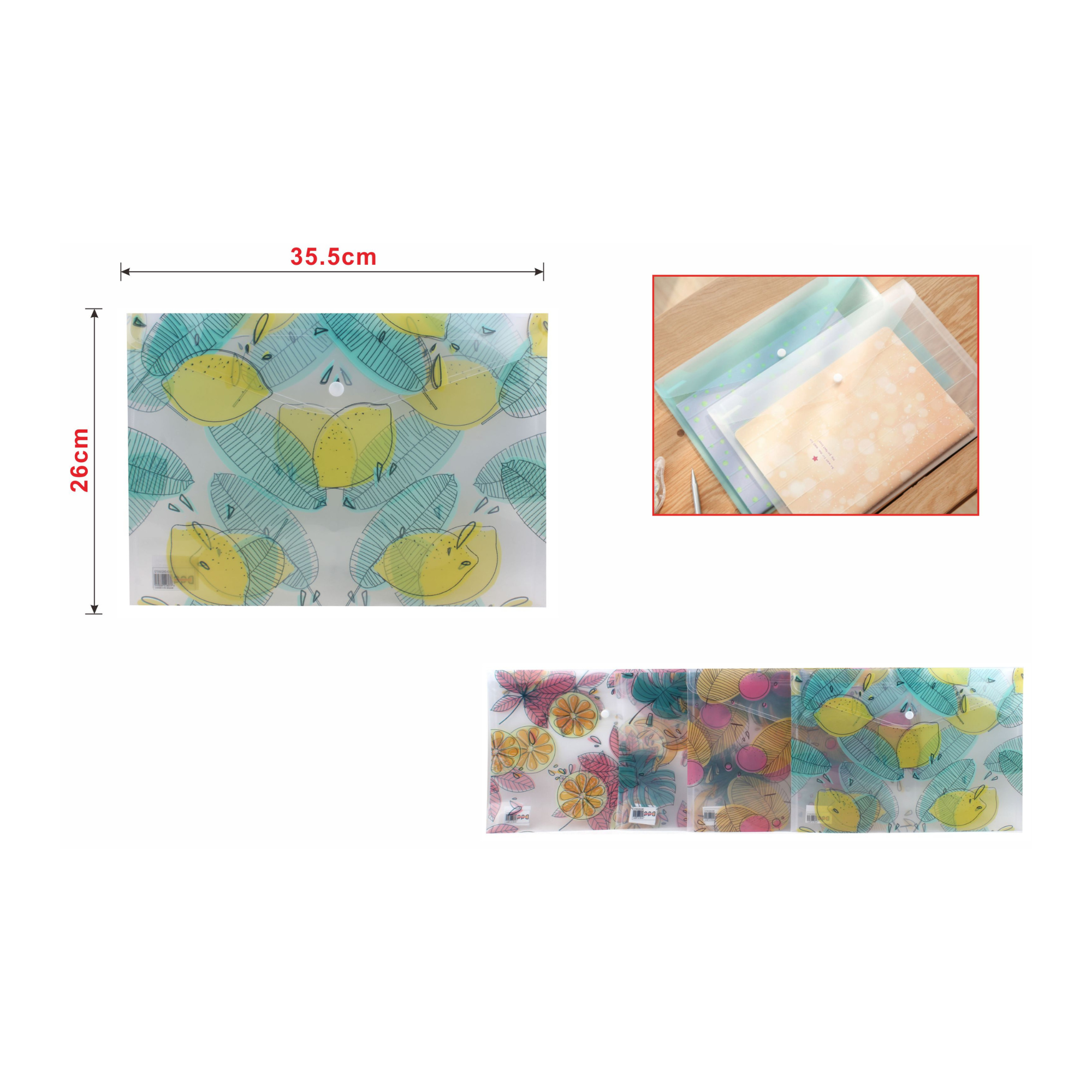 Sobre FC Estampado con Botón 16C