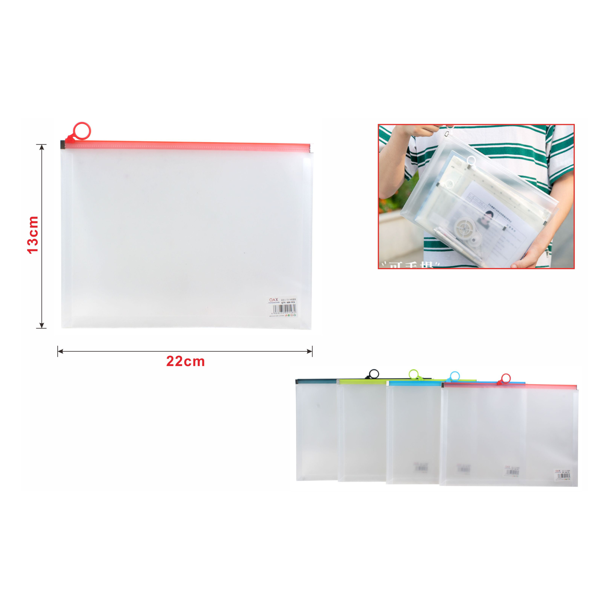 Estuche con Cierre Zipper Estilo Pastel A5