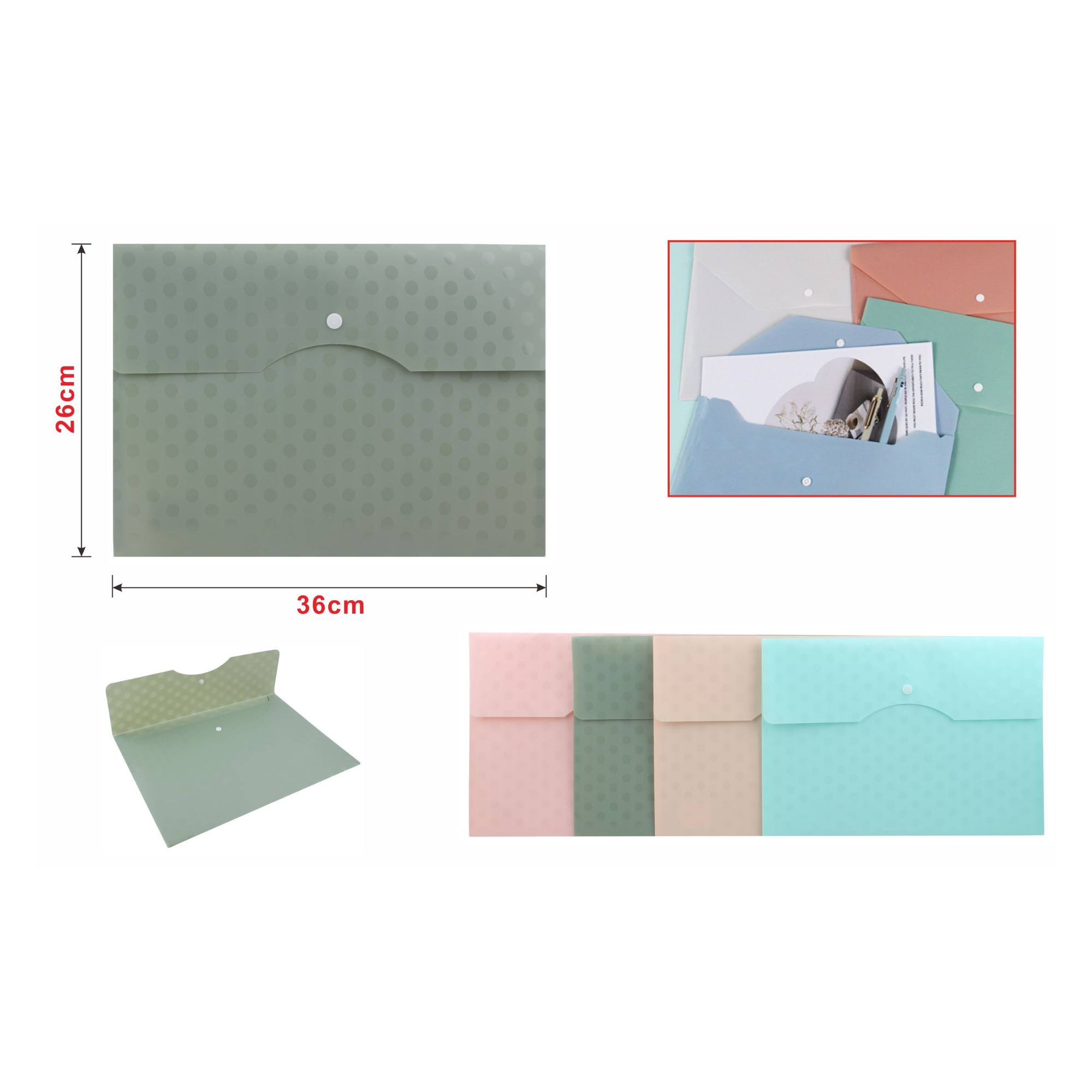 Carpeta FC con Broche y Diseño de Puntos