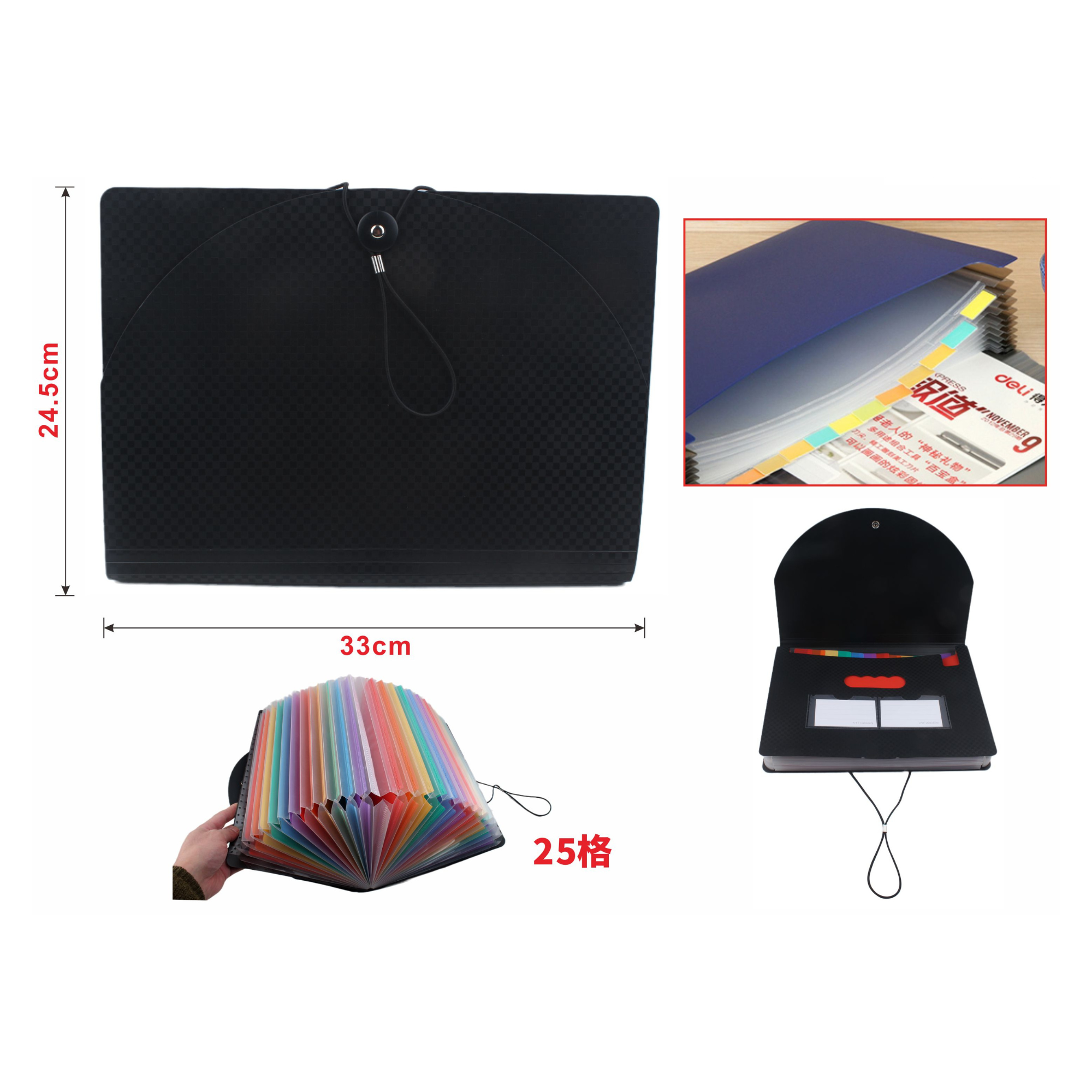 Archivador Acordeón con 25 Compartimentos