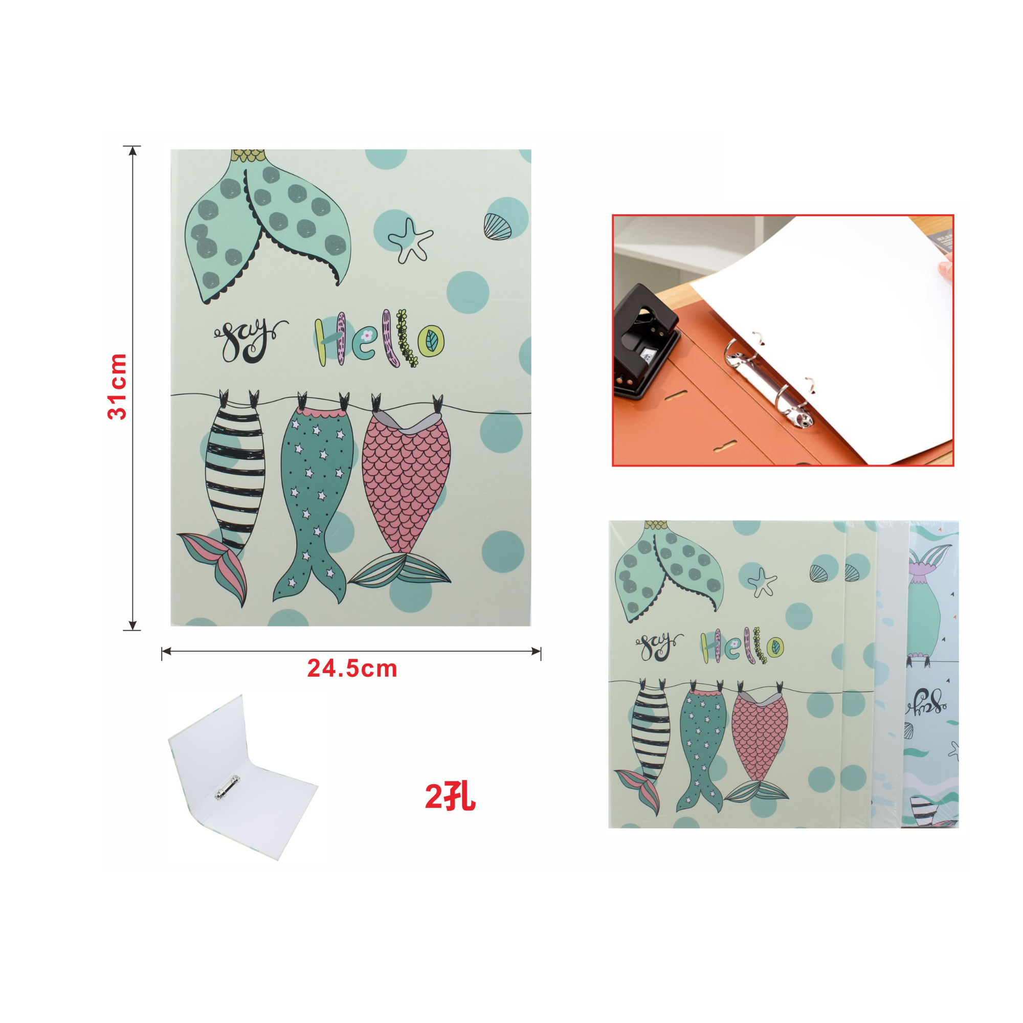 Carpeta de 2 y 4 anillos Q&X– Diseño moderno y funcional