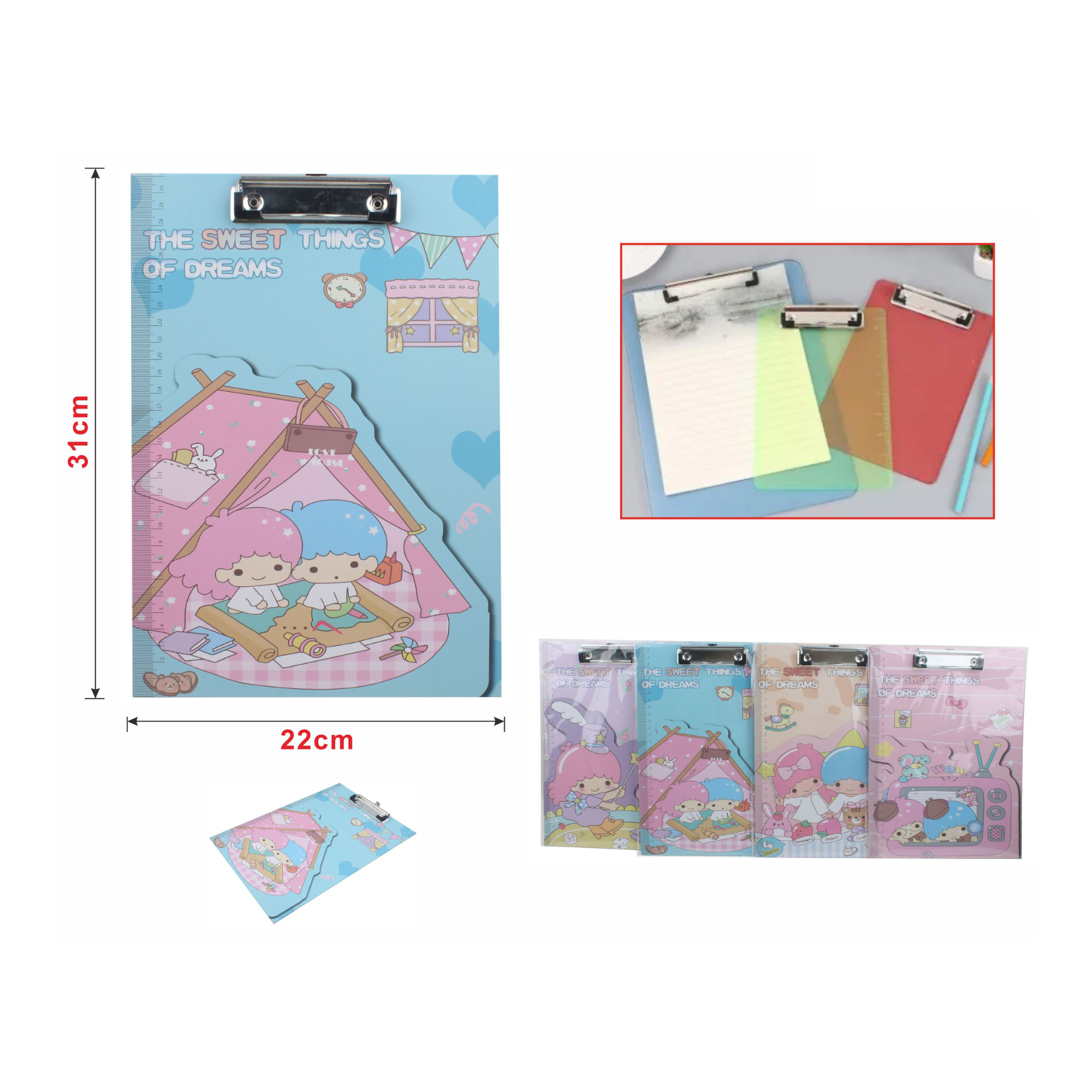 Portapapeles Infantil A4– Estampado Colorido