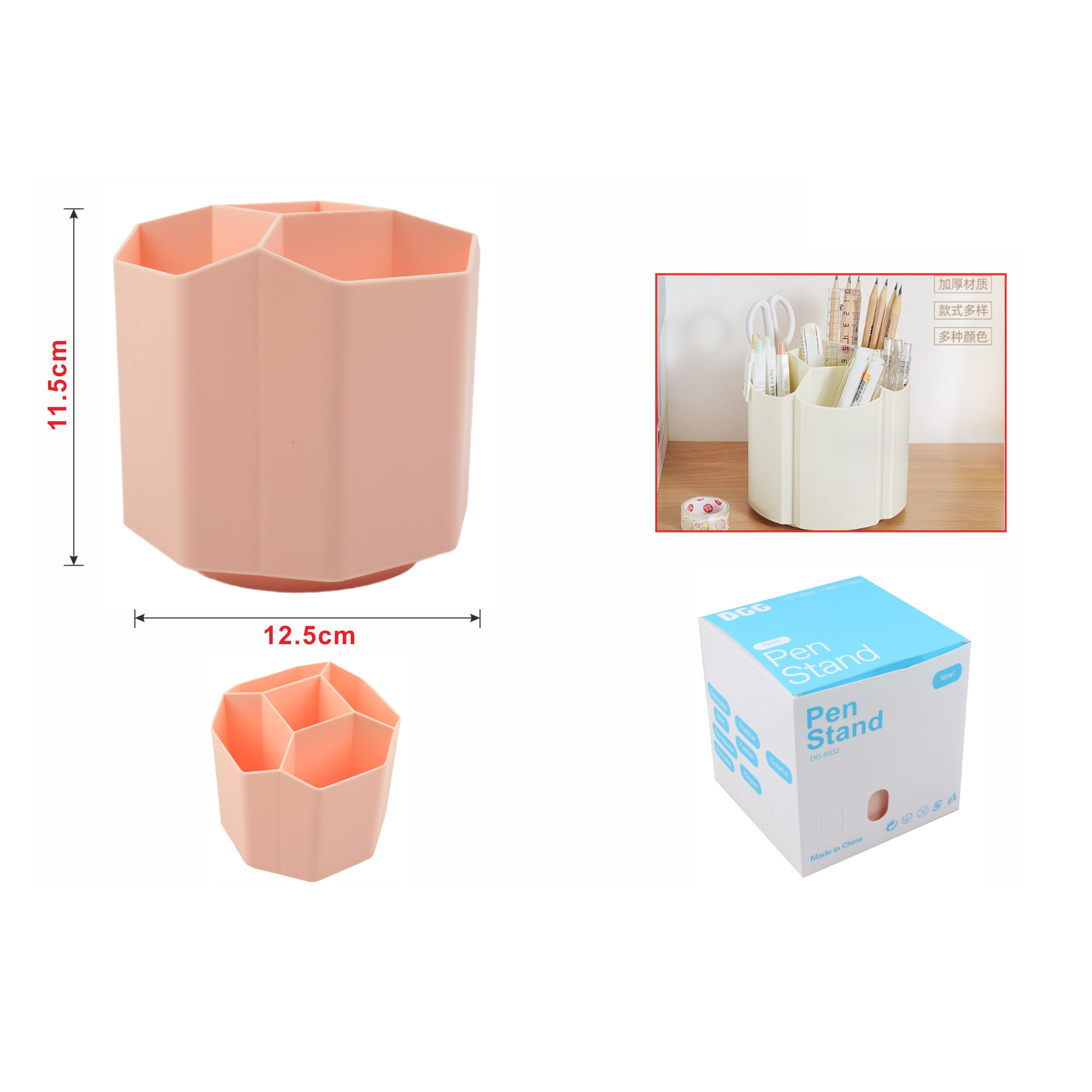 Organizador de Escritorio Multifuncional – Diseño Geométrico