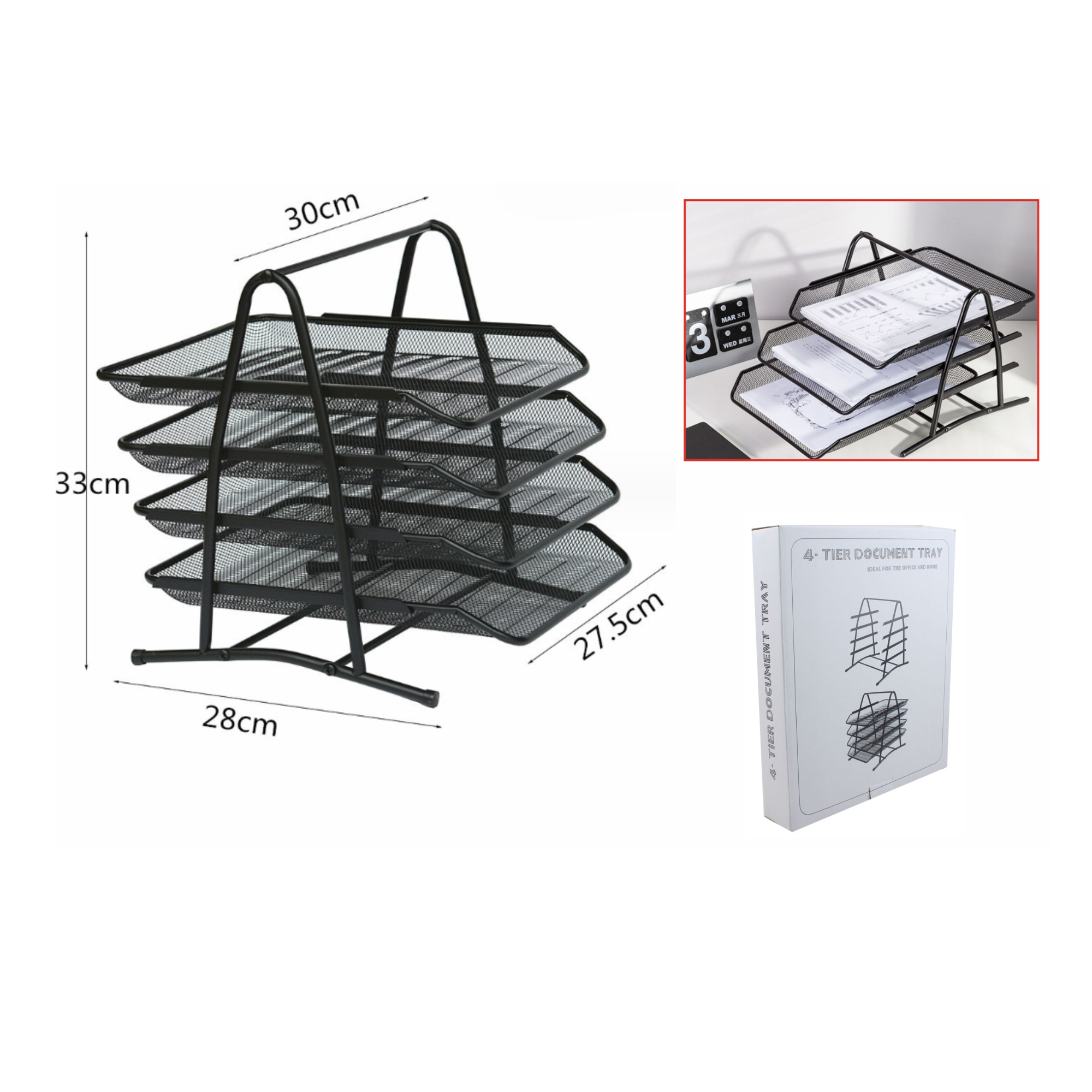 Bandeja Organizadora de Documentos 4 Niveles