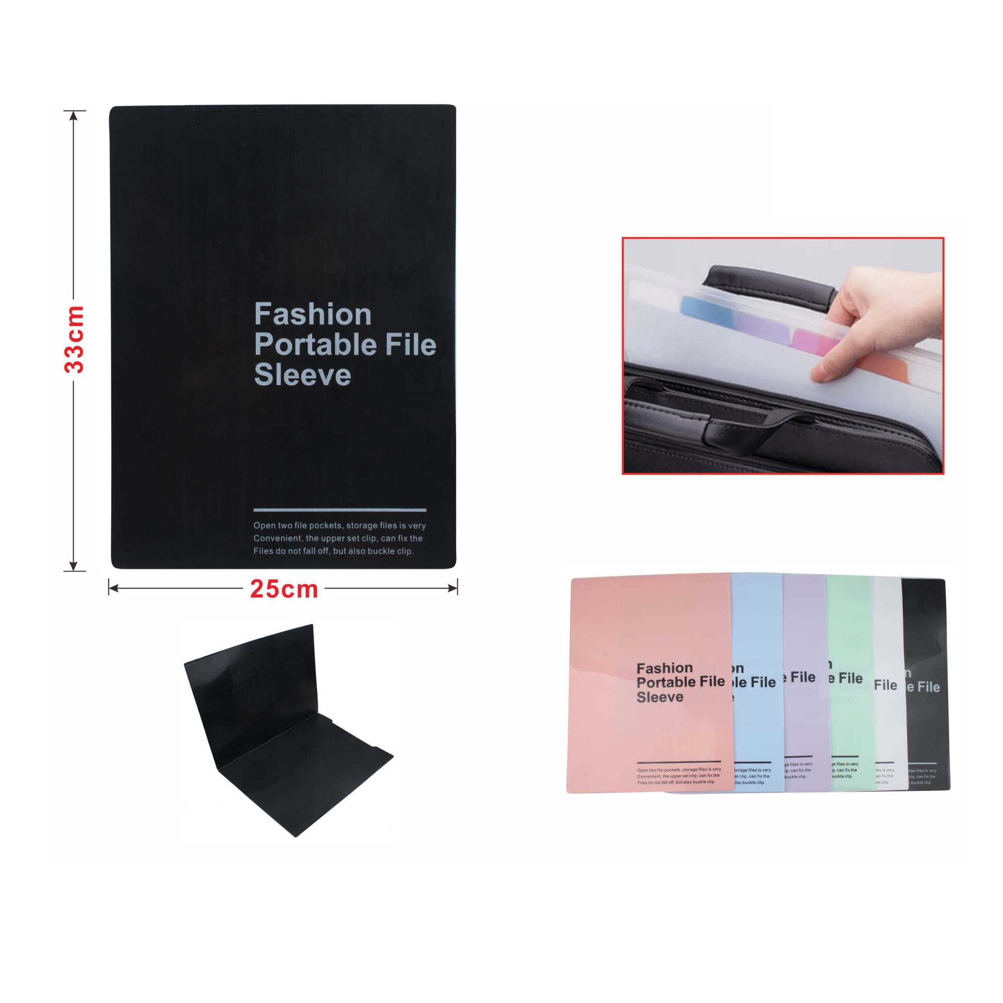 Porta Documentos A4 Estilo Minimalista 