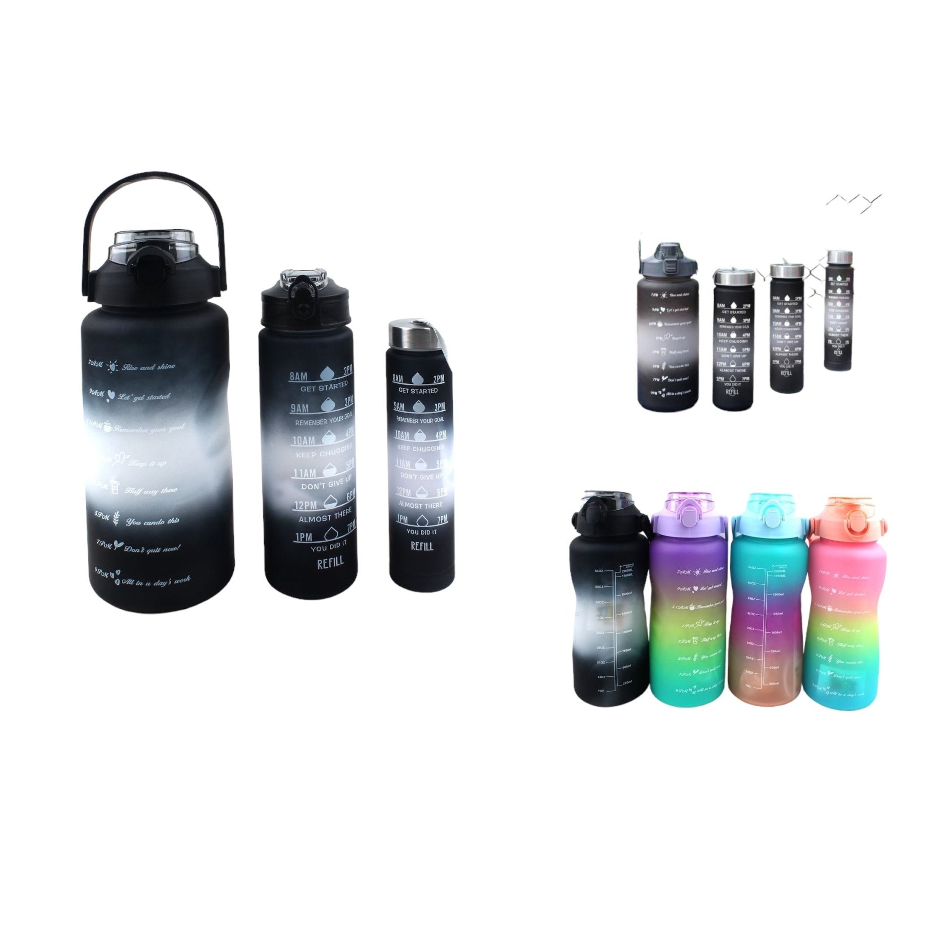 Juego De Tres Piezas De Vaso De Agua De Pl¨¢stico Fj14 2000Ml+900Ml+300Ml - Q&X