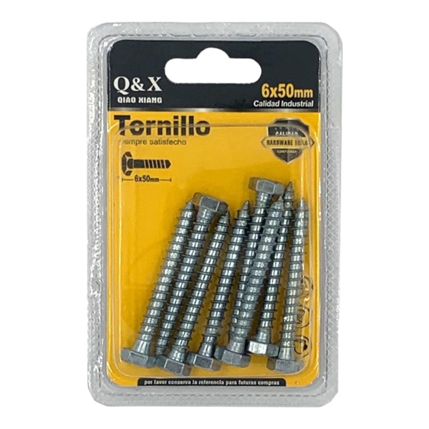 6*50 Tornillos Hexagonales Para Madera