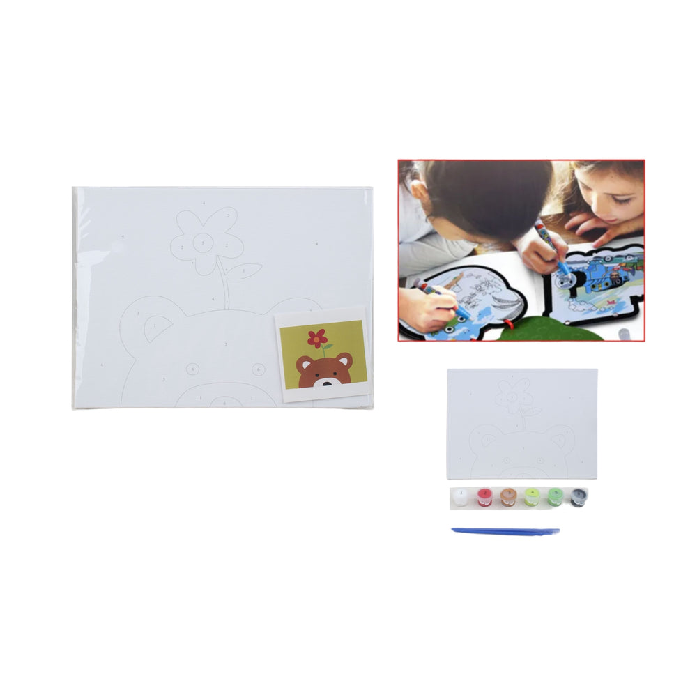 Tablero De Pintura Al ¨®leo Digital 15*20Cm Con Pinceles Y Pinturas. - Q&X