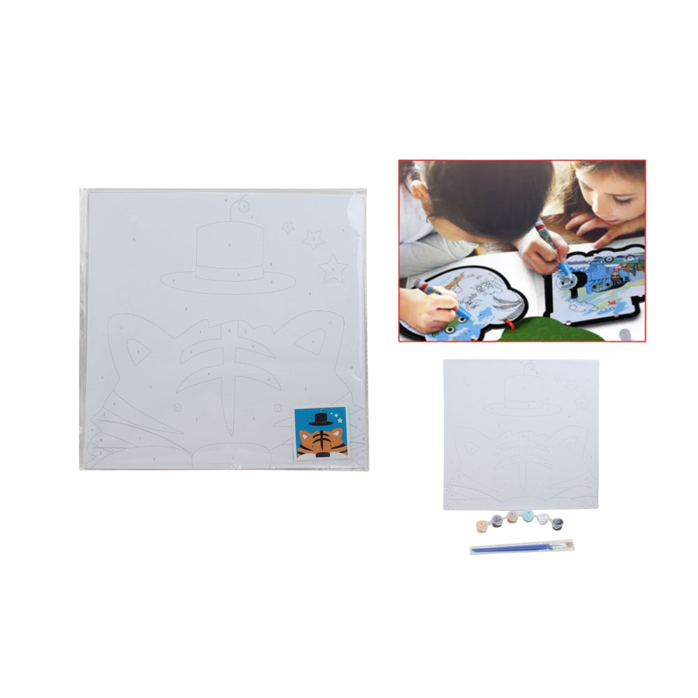 Tablero De Pintura Al ¨®leo Digital 30*30Cm Con Pincel Y Pintura. - Q&X