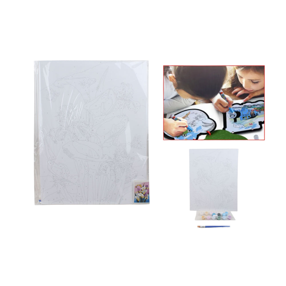 Tablero De Pintura Al ¨®leo Digital 30*40Cm Con Pincel Y Pintura. - Q&X