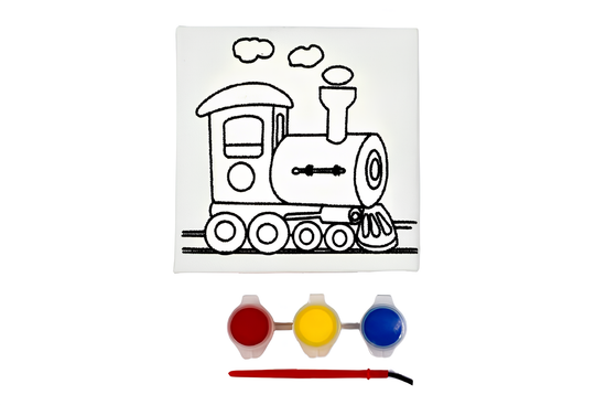 Bastidor de tela con dise?o 11x11cm y set de pintura - Q&X