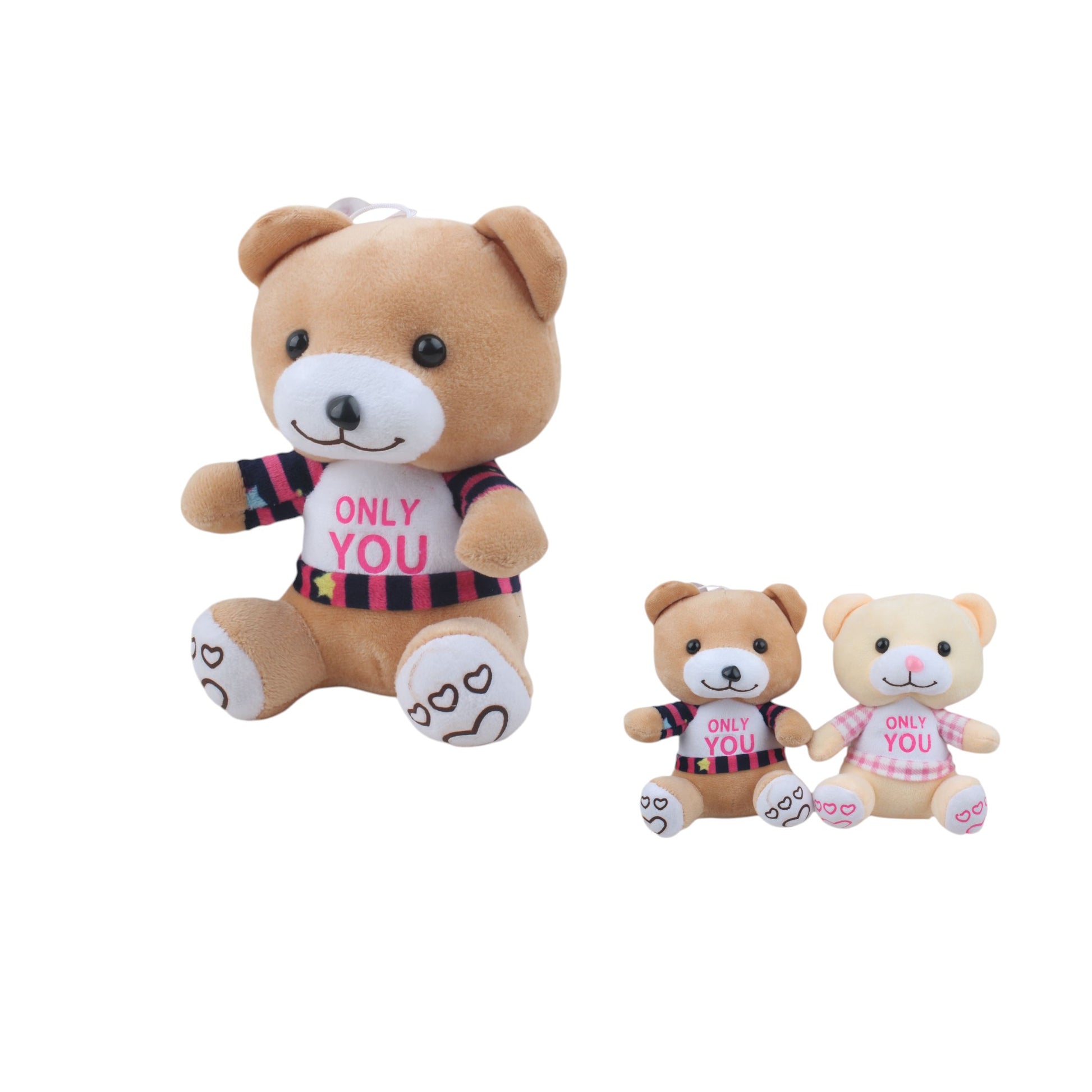 Oso de peluche con letras bordadas en inglés 18 cm