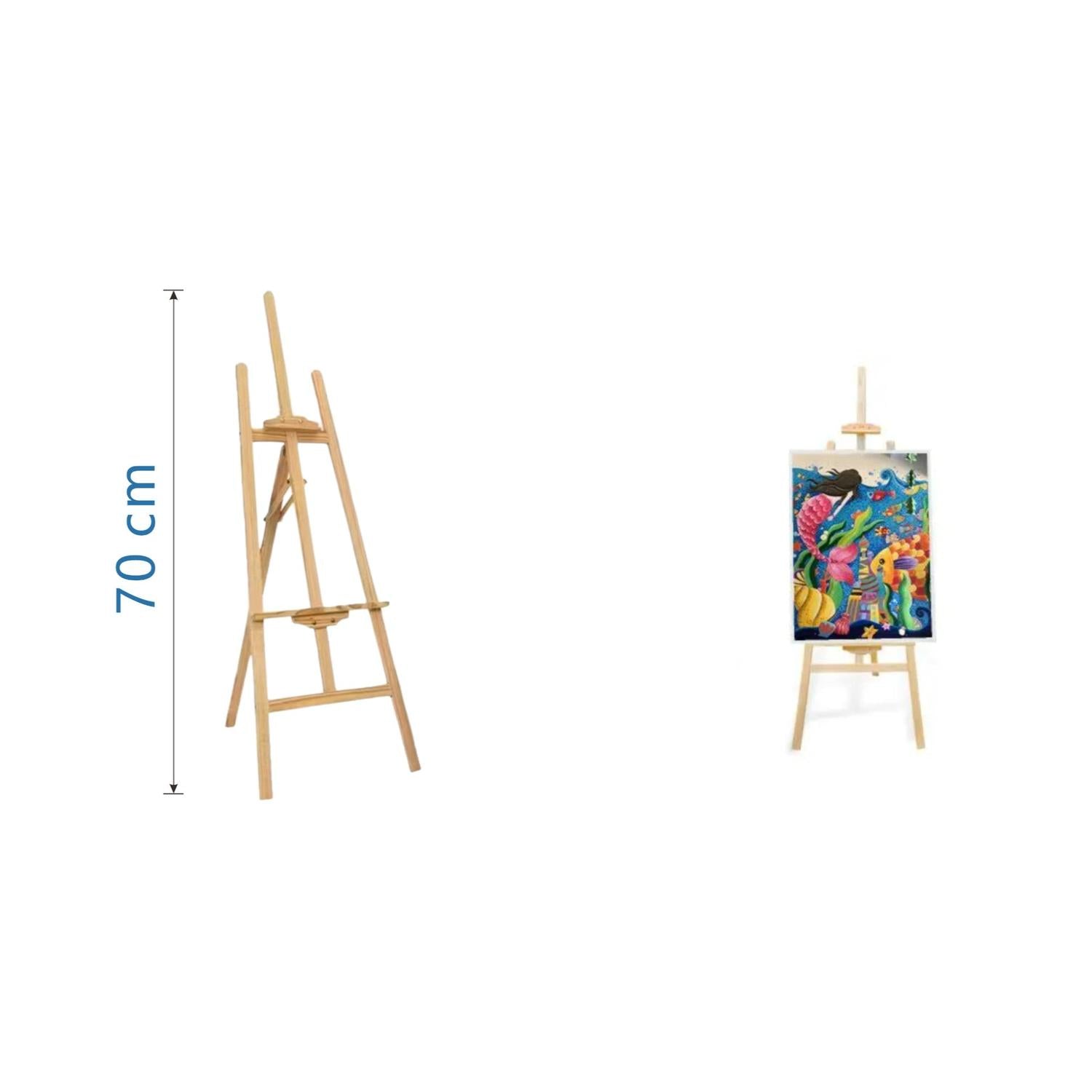 Atril Caballete De Pino para Pintar 70cm