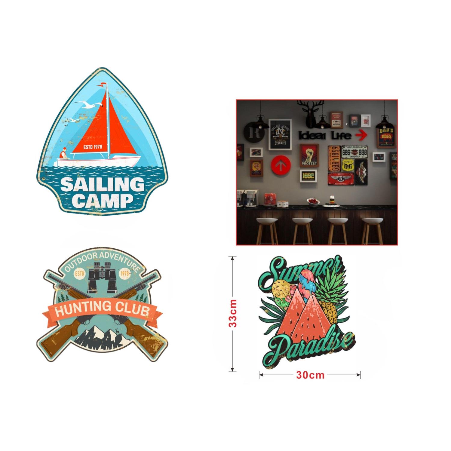 Cuadro de hojalata 3D con diseño exclusivo (mezcla de modelos 352, 348, 351)