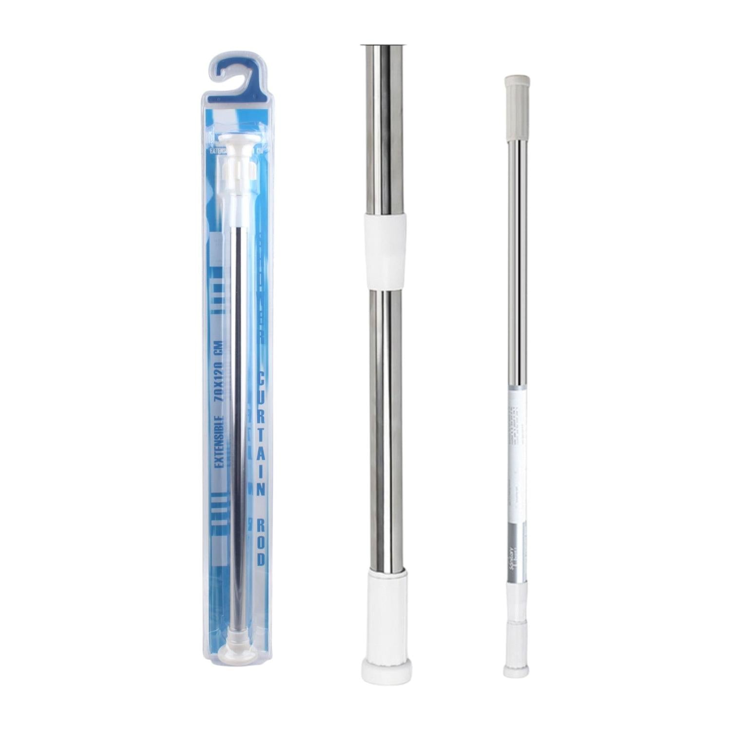 Barra de cortina de bano de acero inoxidable con cabezal grande 70-120 (caja de succión)