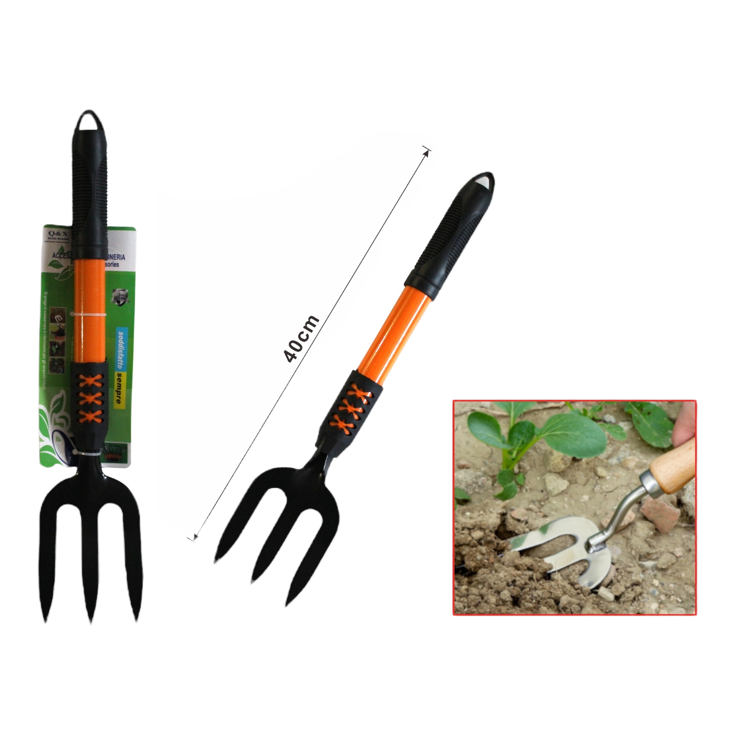 Tridente De Tubo De Acero Corto