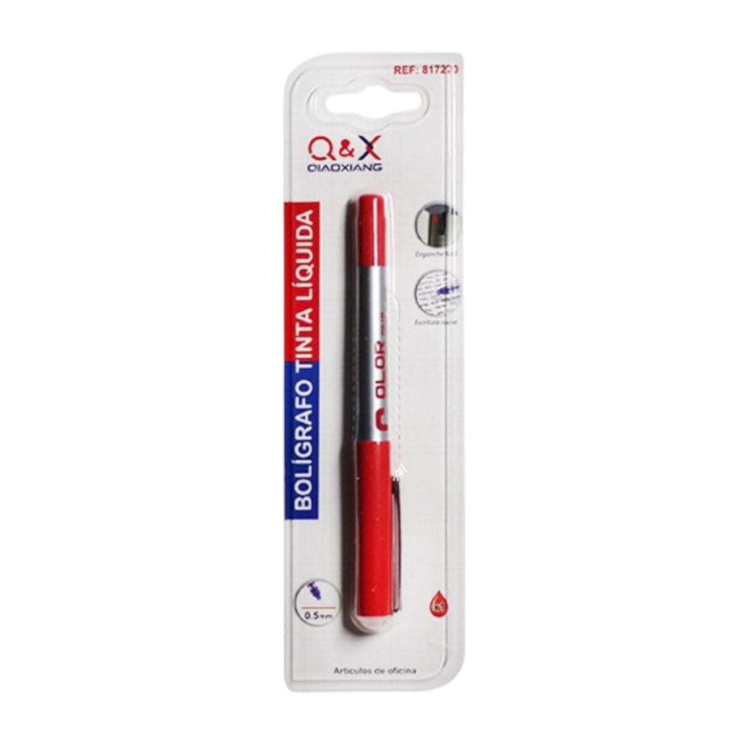 Bolígrafo gel punta fina X5 rojo
