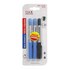 Bolígrafos gel punta fina X5 azules y negro pack 3
