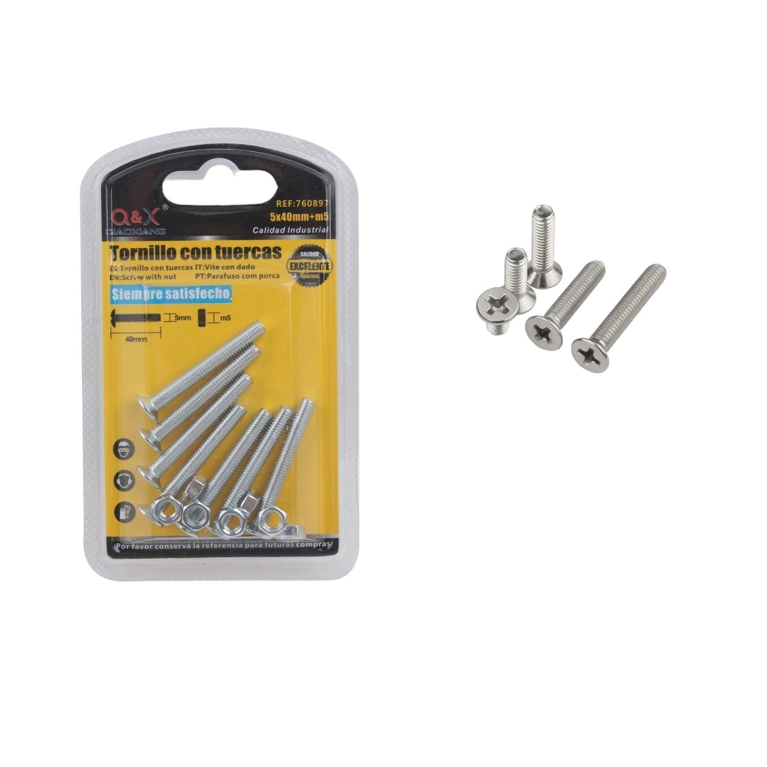 Perno Cruzado Con Tuerca 5*40+M5