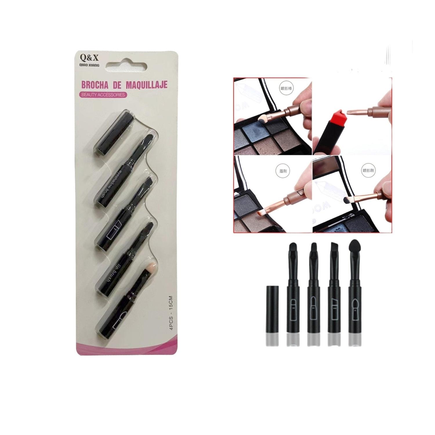 Brochas De Maquillaje De Cuatro Usos.