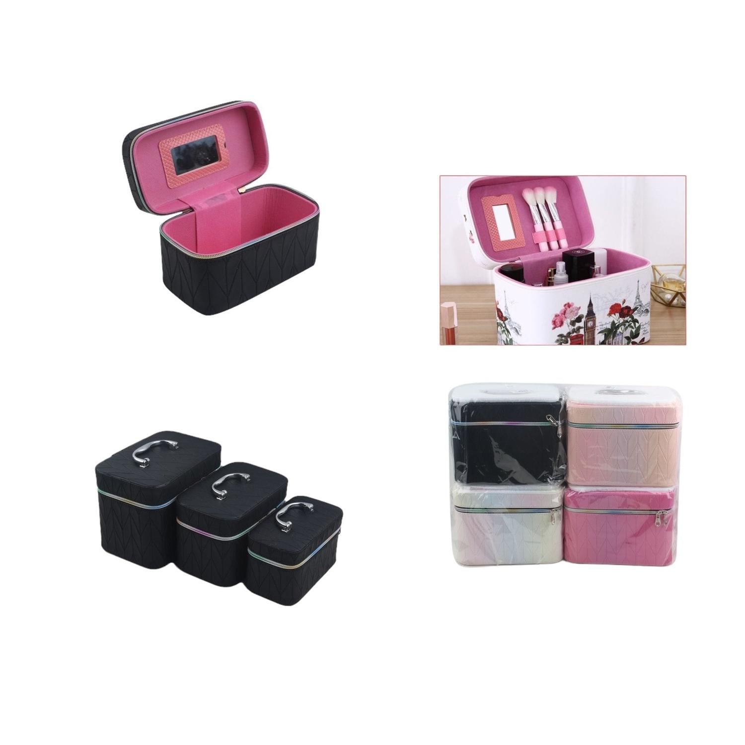 Juego De Neceseres De Tres Piezas 8014-3 (Serie De Patrones Ondulados Grandes)