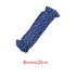 Cuerda de colgar ropa PE 8MM*20M con gancho azul modelo 65200