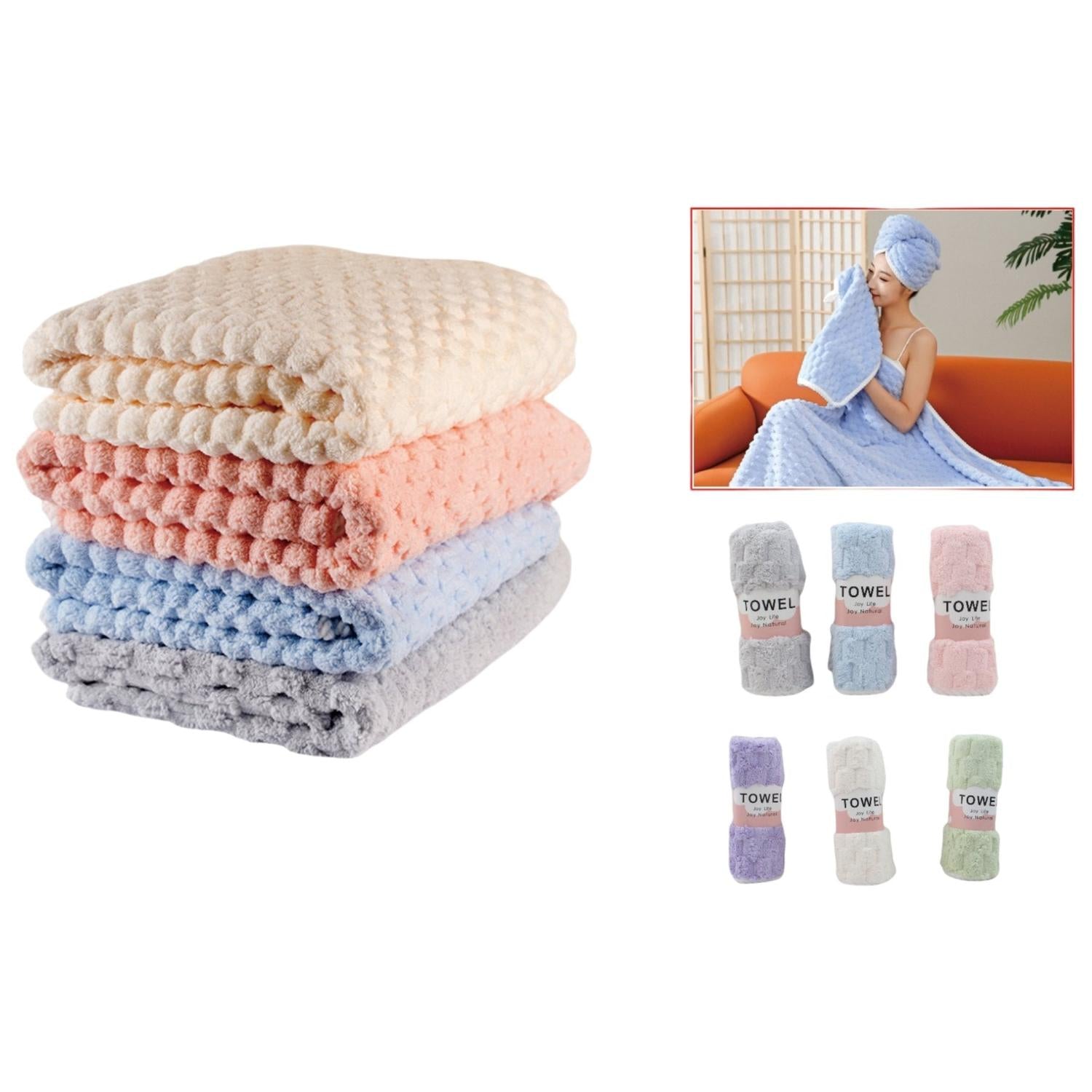 H-514 Toalla Estampado Nubes 35*75