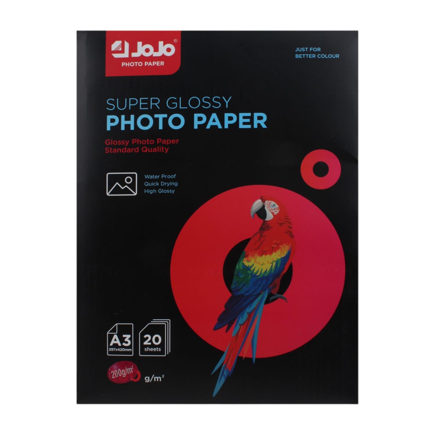 Papel Fotográfico Brillante De Una Cara De 200 G, Caja De Color, Caracteres Jojo A3, 20 Hojas