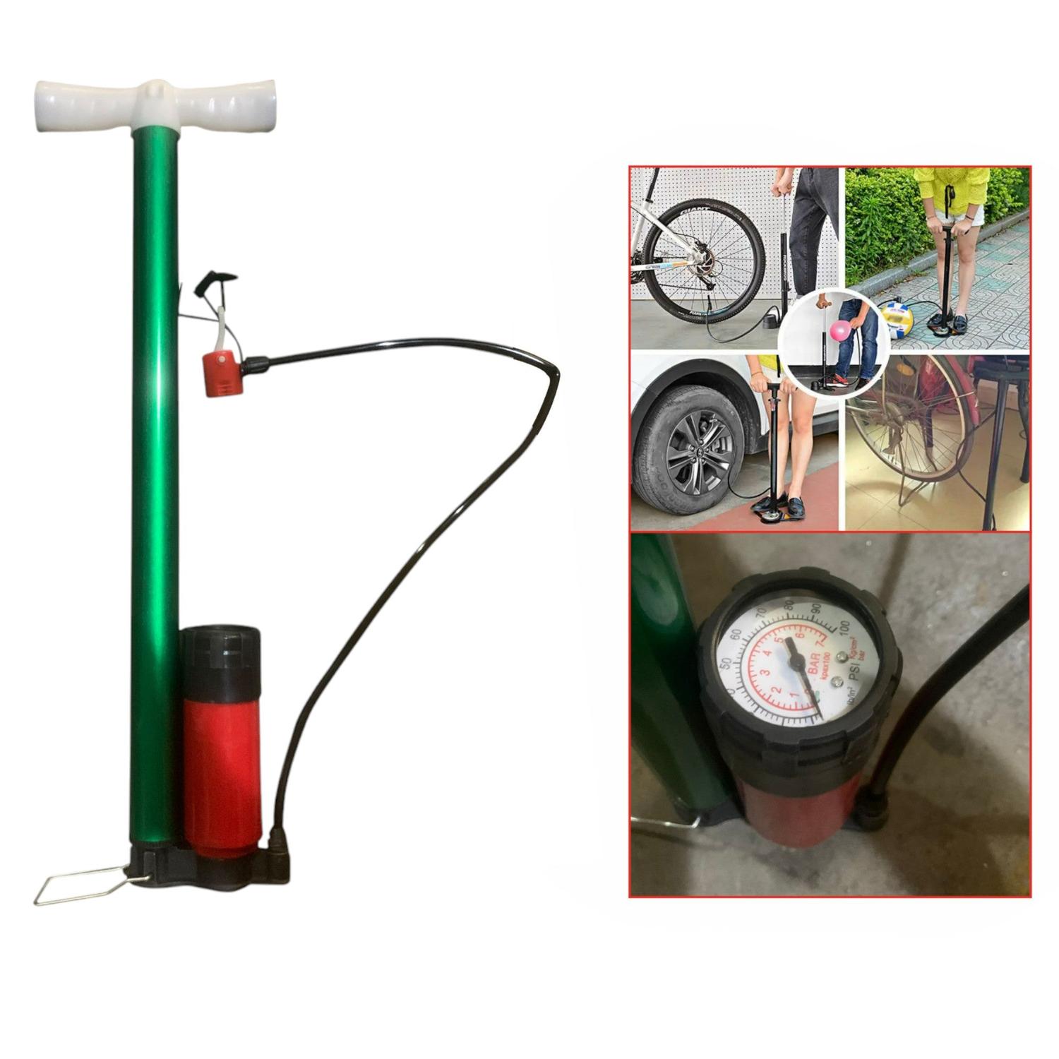 Bomba de aire 58*3.8 cm  35 con manómetro