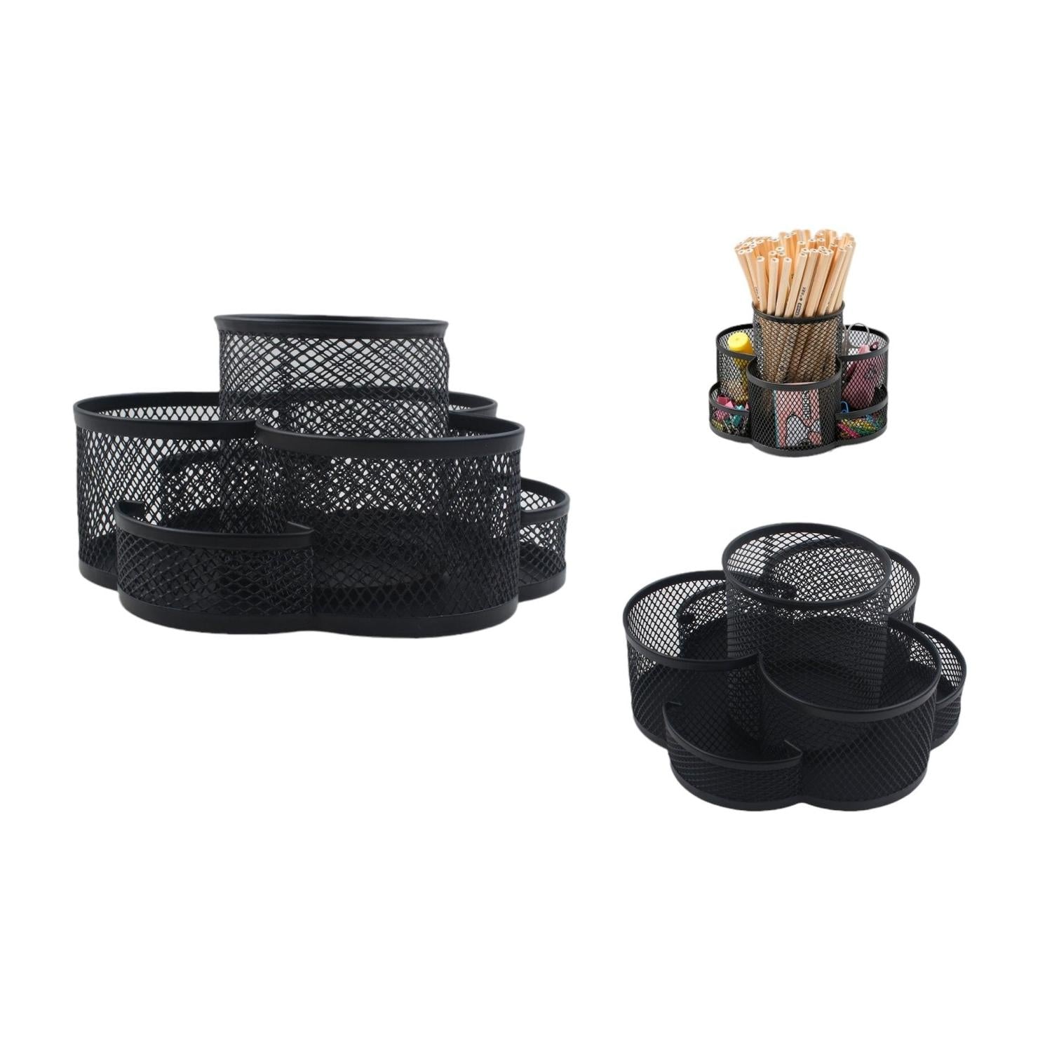 Organizador Giratorio de Escritorio con 6 Compartimentos