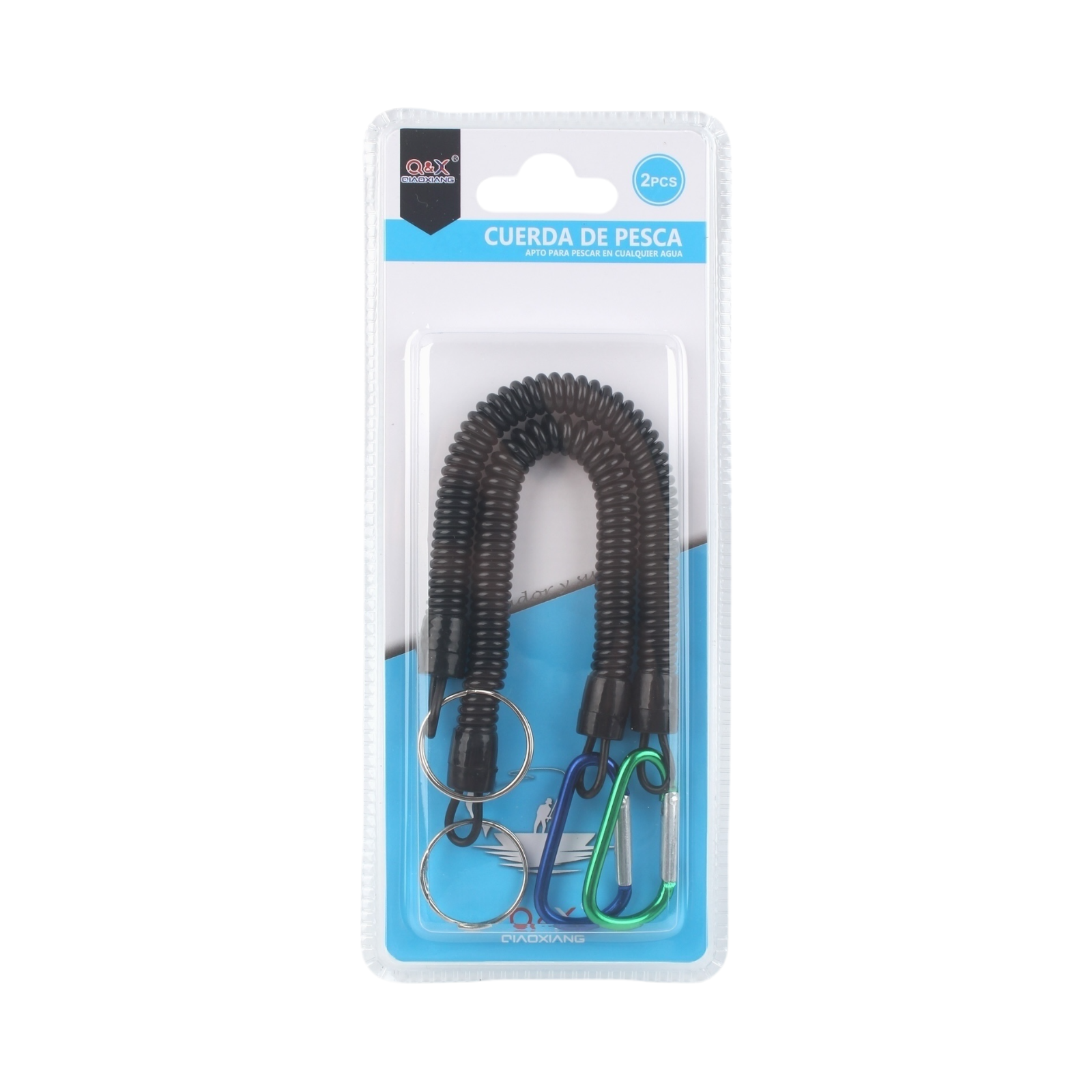 Set 2PCS Cordón Antipérdida para Señuelos de Pesca Luya | Cable elástico de seguridad para evitar caídas al agua.