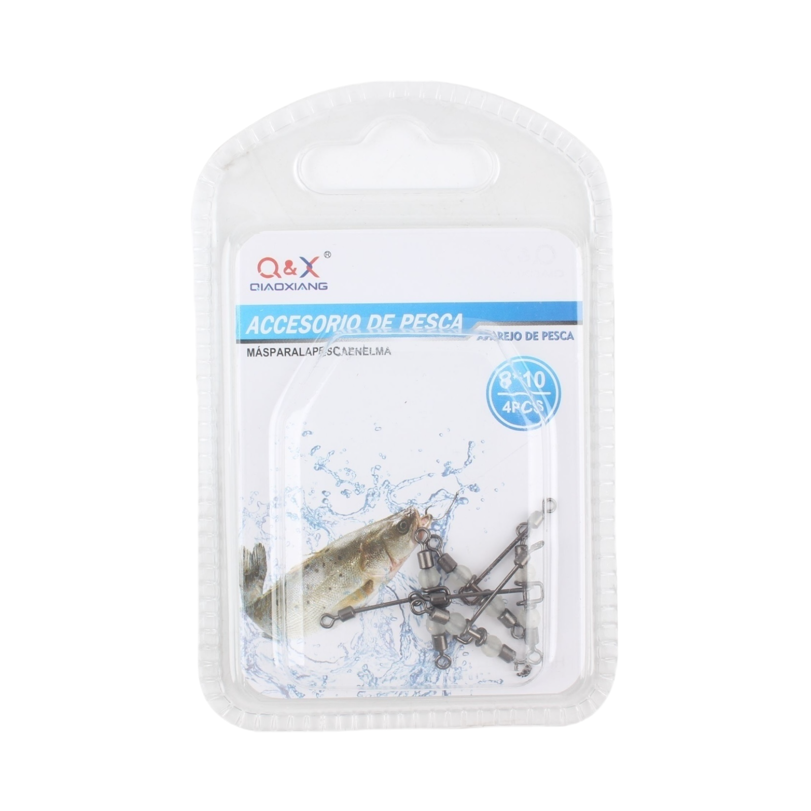 Cuentas Luminosas Bifurcadas Estilo Americano 6x7mm 4PCS | Aumenta la visibilidad en pesca nocturna.