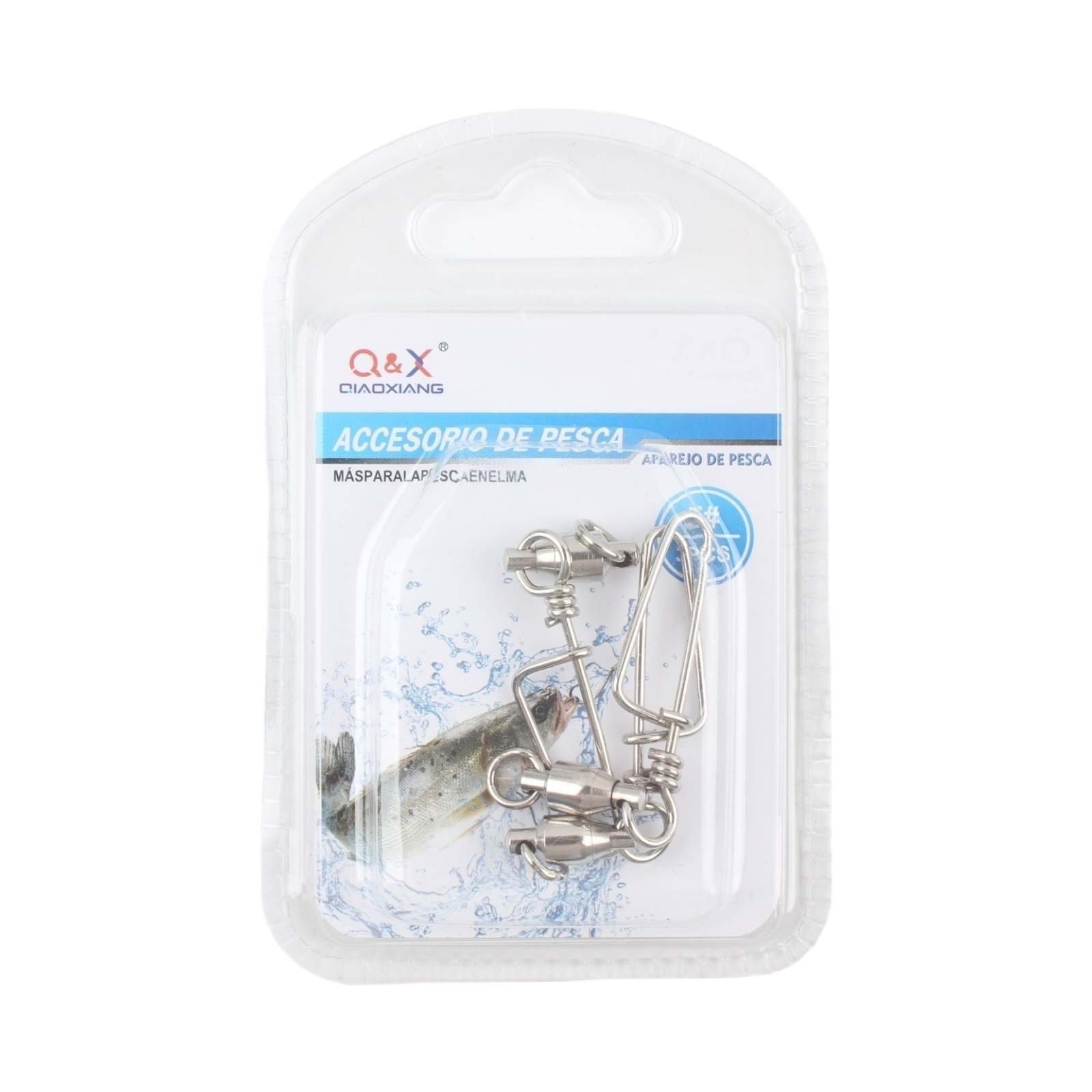 Giratorio con Rodamiento y Broche Tipo Zorro 5 3PCS | Mejora la conexión del anzuelo con el líder.