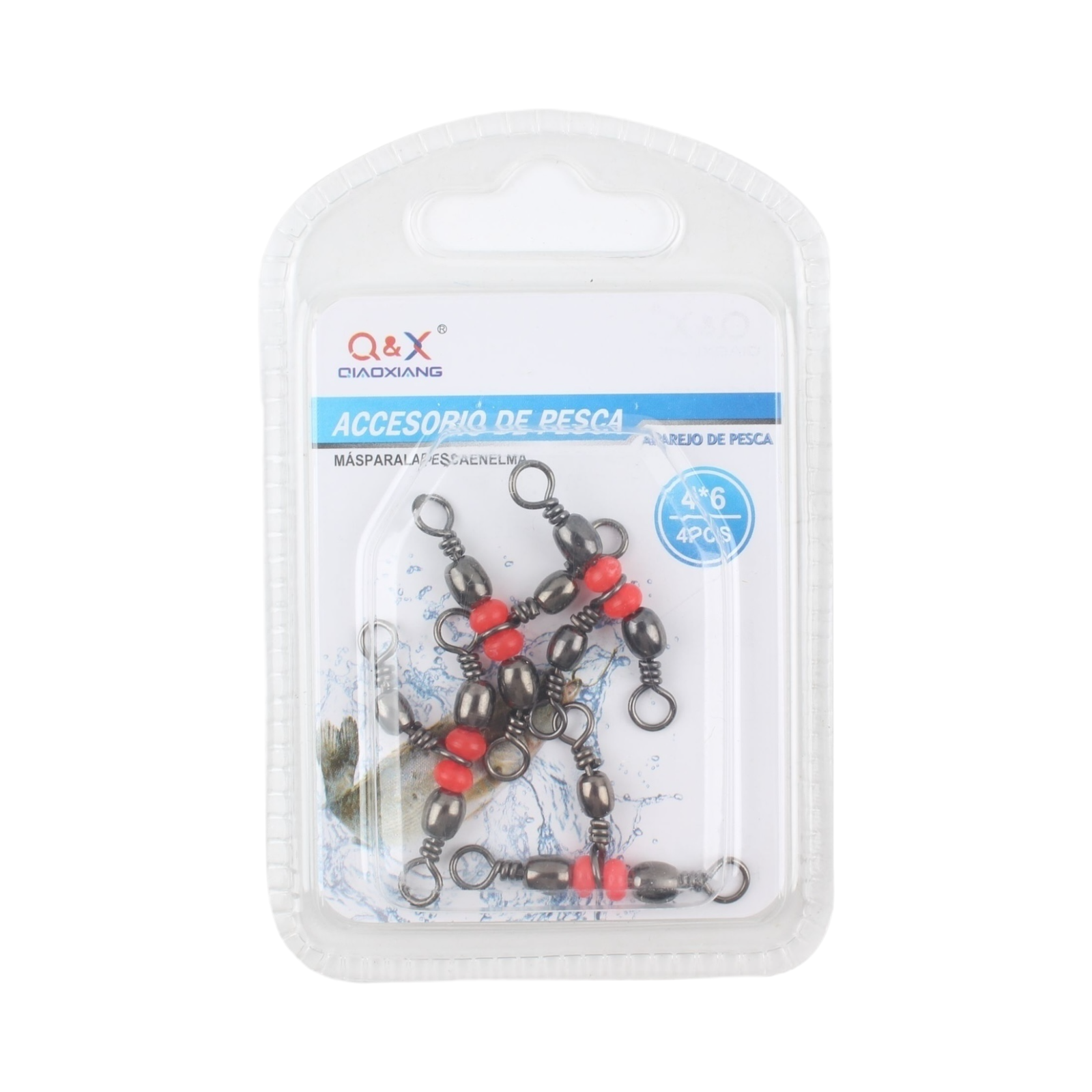 Giratorio Japonés Nuevo Tipo Trébol Negro 4x6 4PCS | Previene torsiones y desgaste del hilo.