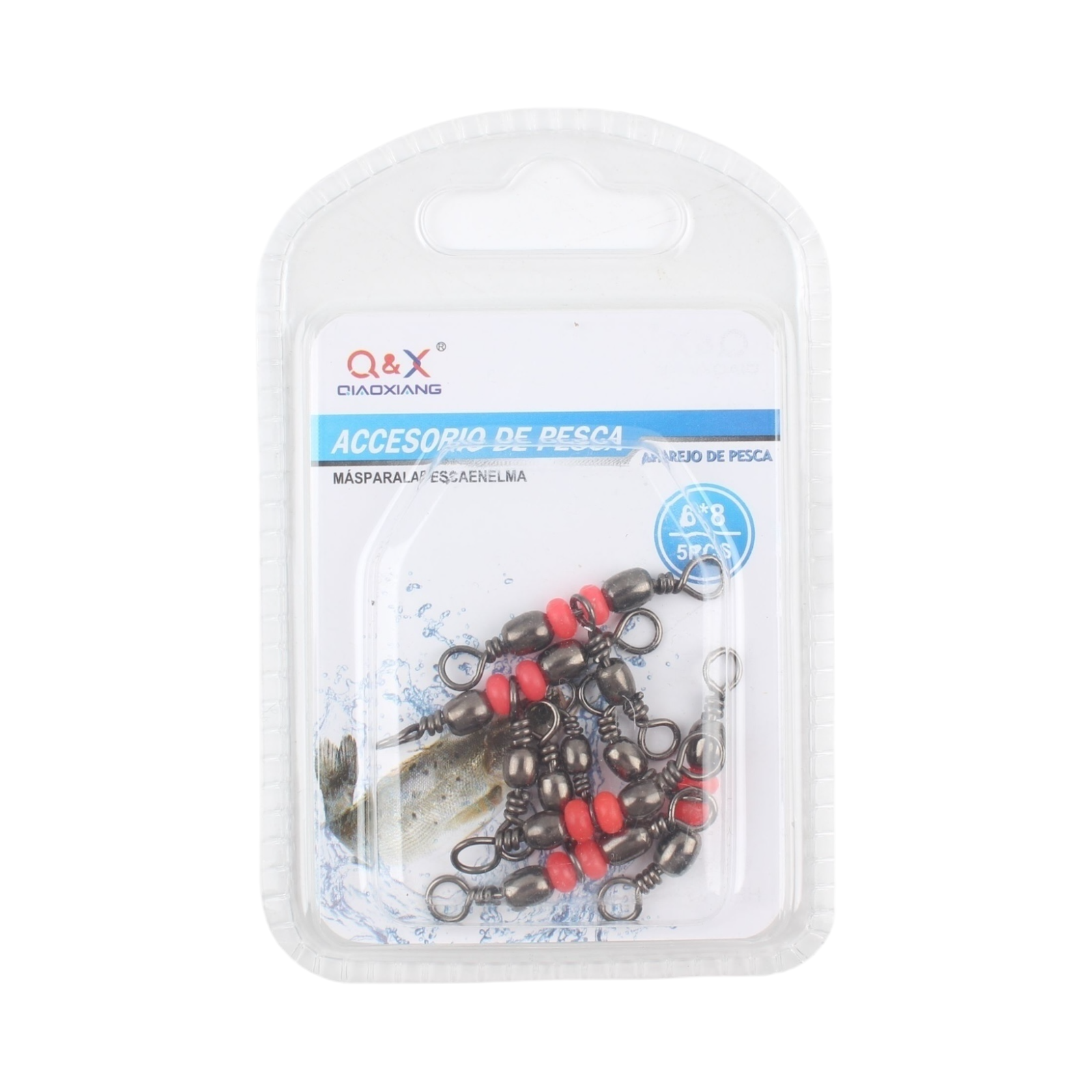 Giratorio Japonés Nuevo Tipo Trébol Negro 6x8 5PCS | Excelente estabilidad en el agua.