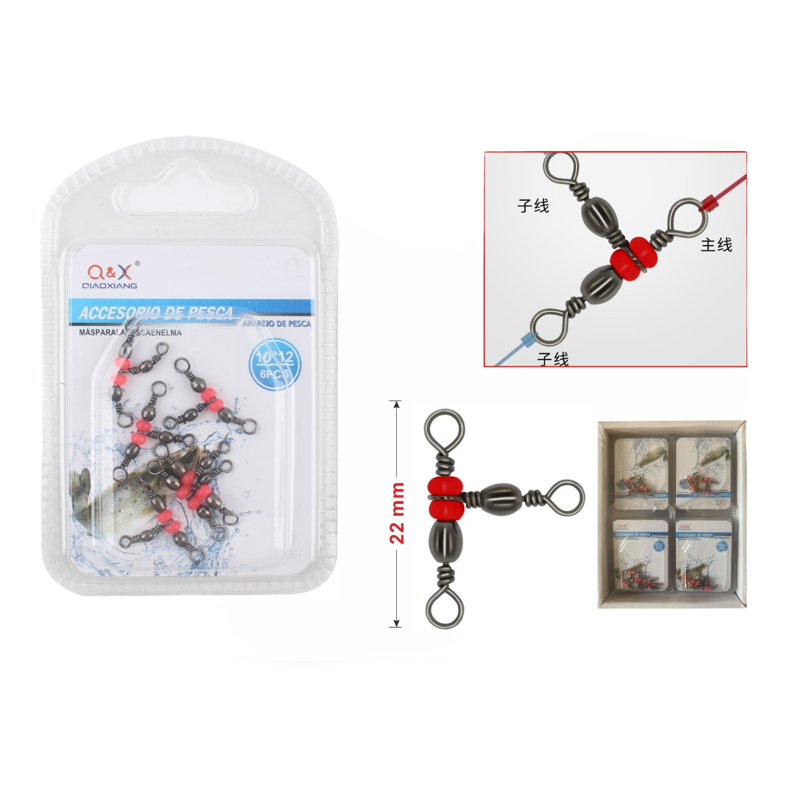 Giratorio Japonés Nuevo Tipo Trébol Negro 10x12 6PCS | Ideal para equipos profesionales.