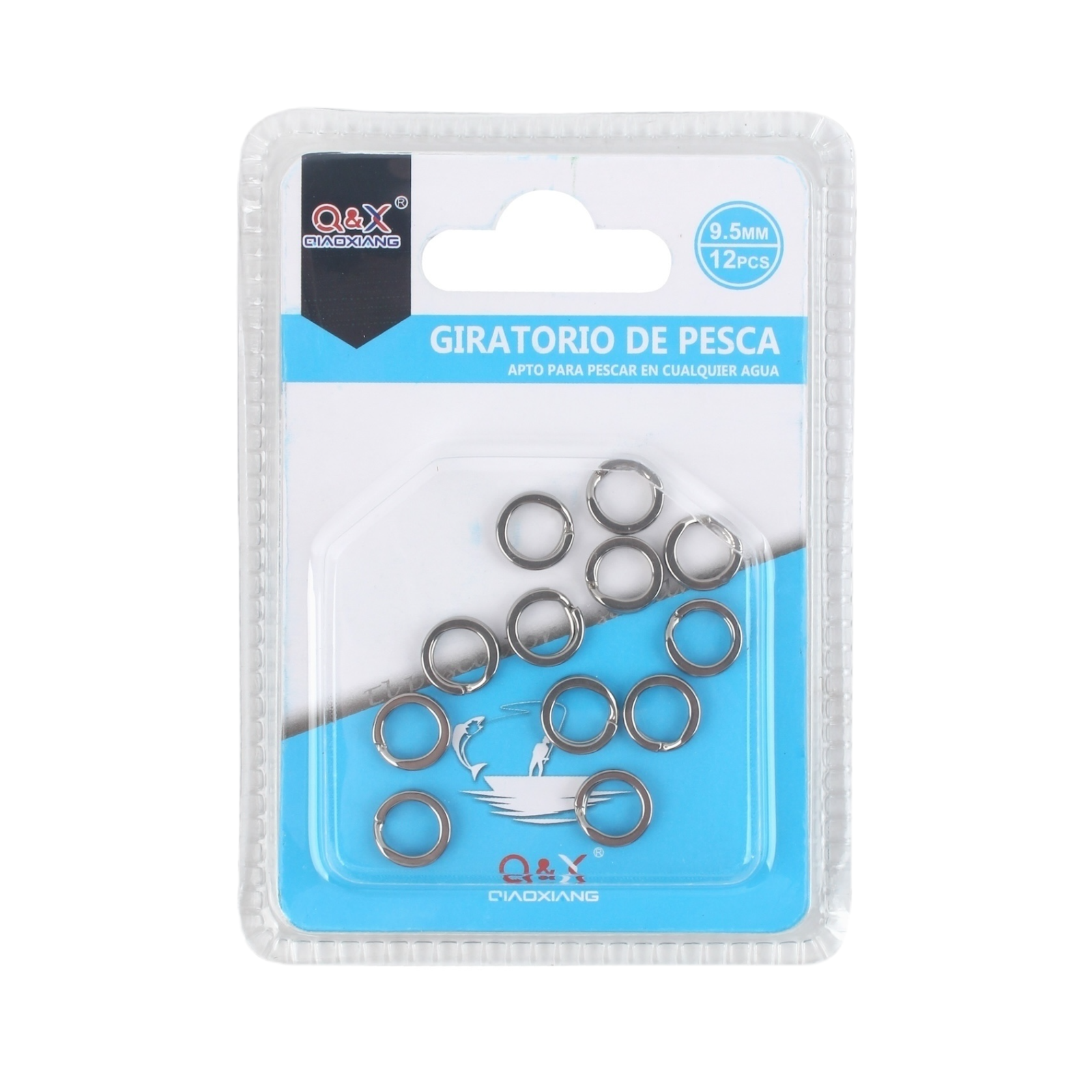 Anillo Doble Acero Inoxidable 9.5mm 12PCS | Alta durabilidad contra la corrosión marina.