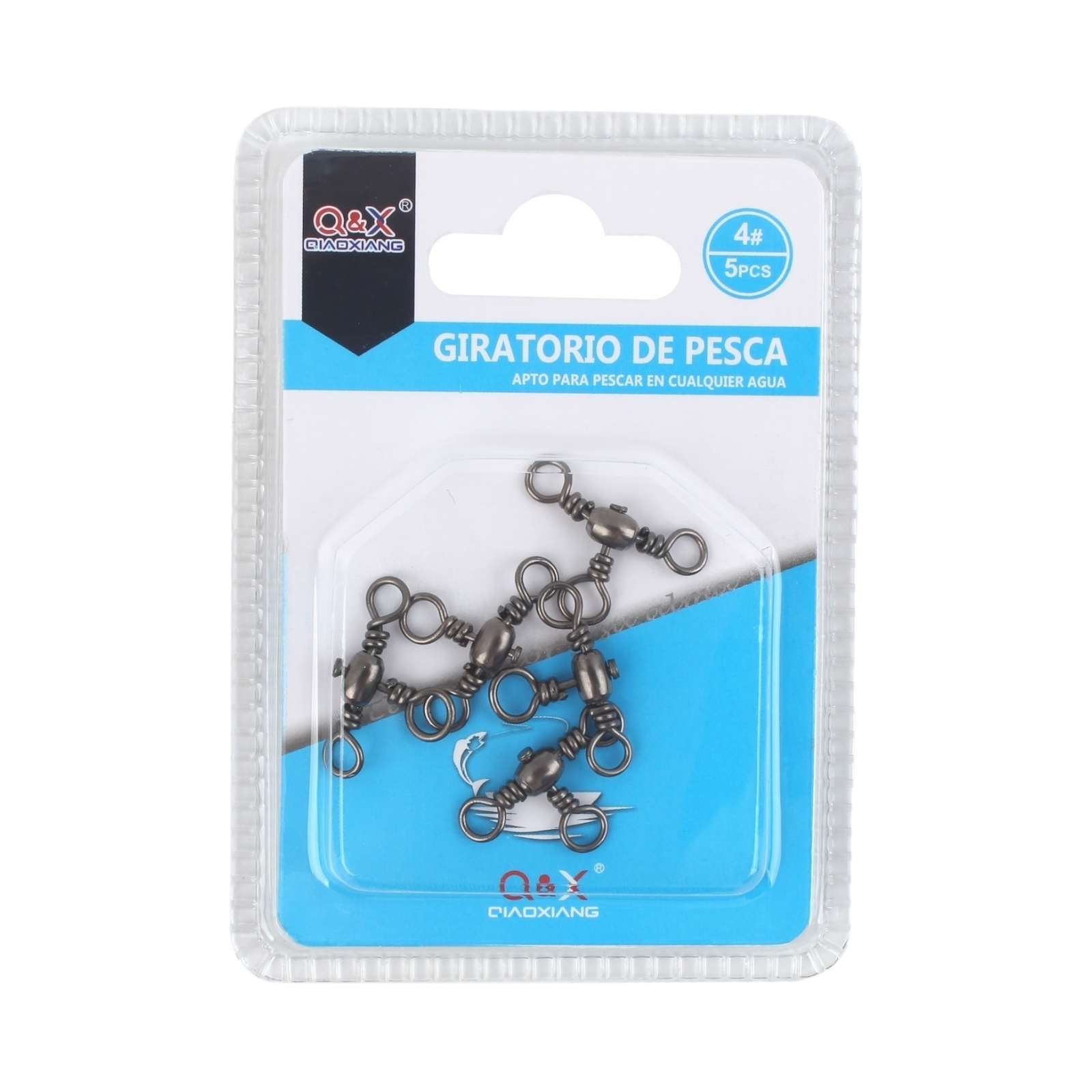 Giratorio Canal Negro 4 5PCS | Accesorio metálico resistente con giro suave.